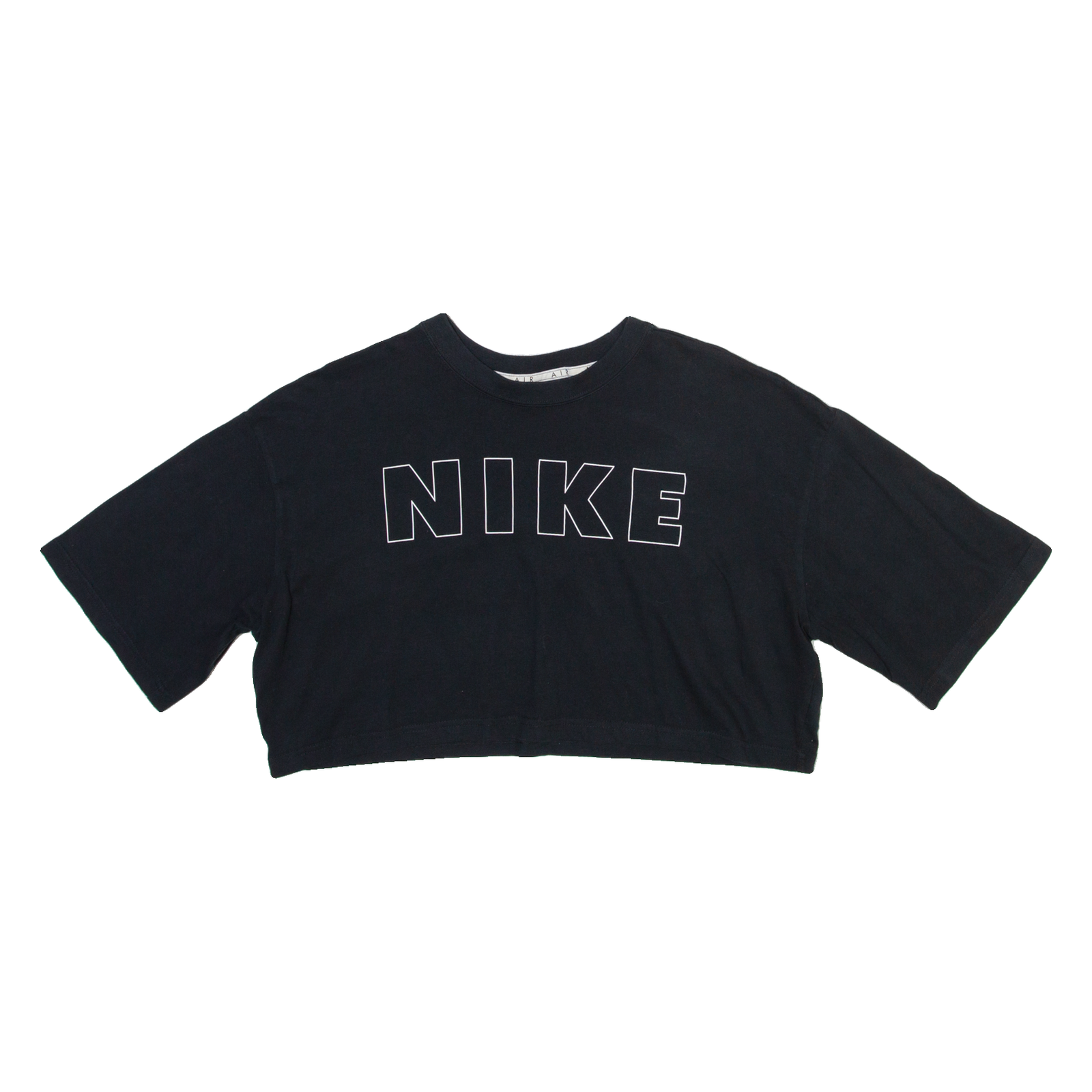 Buy NIKE Air Cropped Womens T-Shirt Black Crew Neck L Refurbished - $16.89 NIKE Air Cropped Womens T-Shirt Black Crew Neck L Refurbished - N/A refurbished available on Cerqular