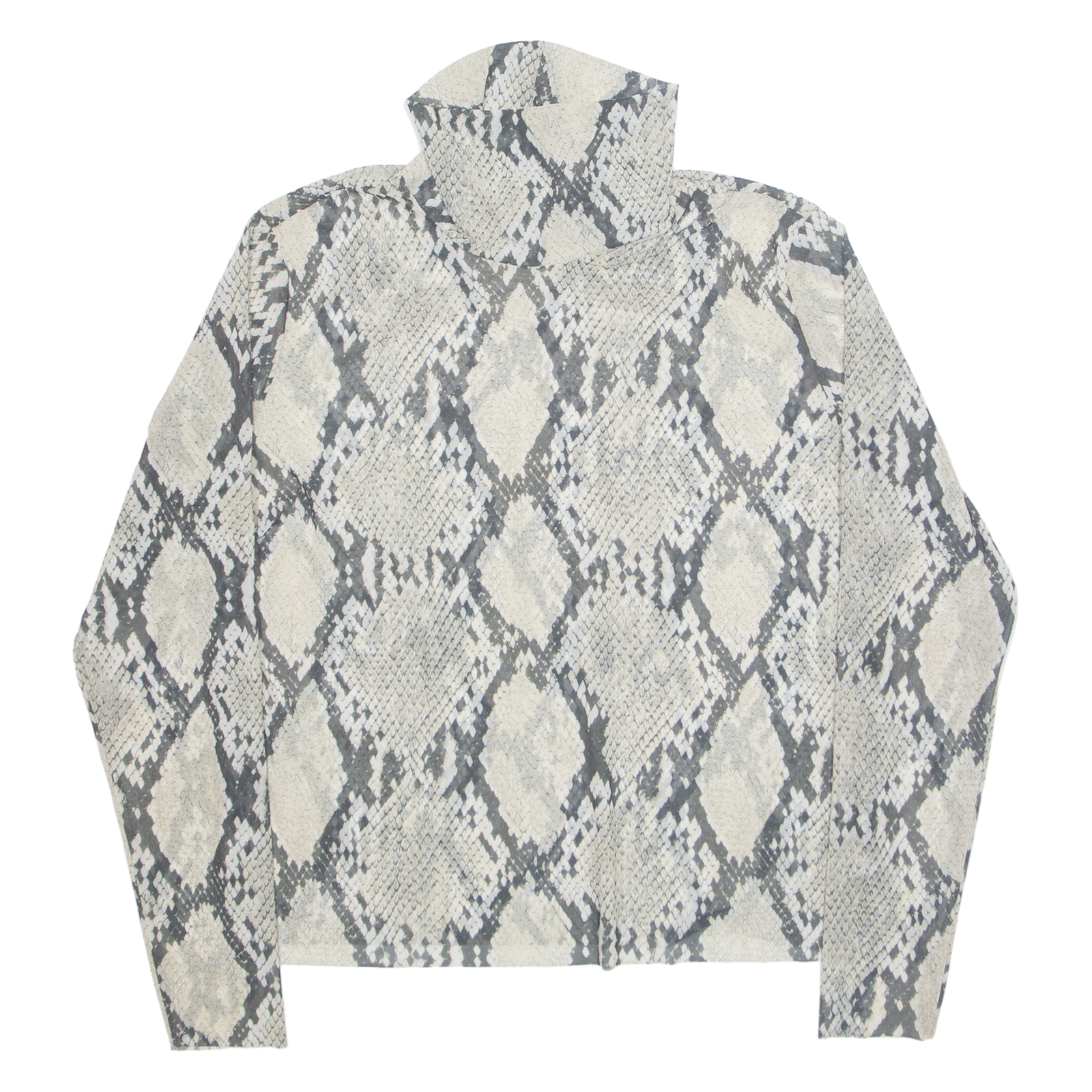 Buy H&M Sheer Snake Womens Printed Top Cream High Neck Long Sleeve Animal Print 2XL Refurbished - $16.89 H&M Sheer Snake Womens Printed Top Cream High Neck Long Sleeve Animal Print 2XL Refurbished - N/A refurbished available on Cerqular