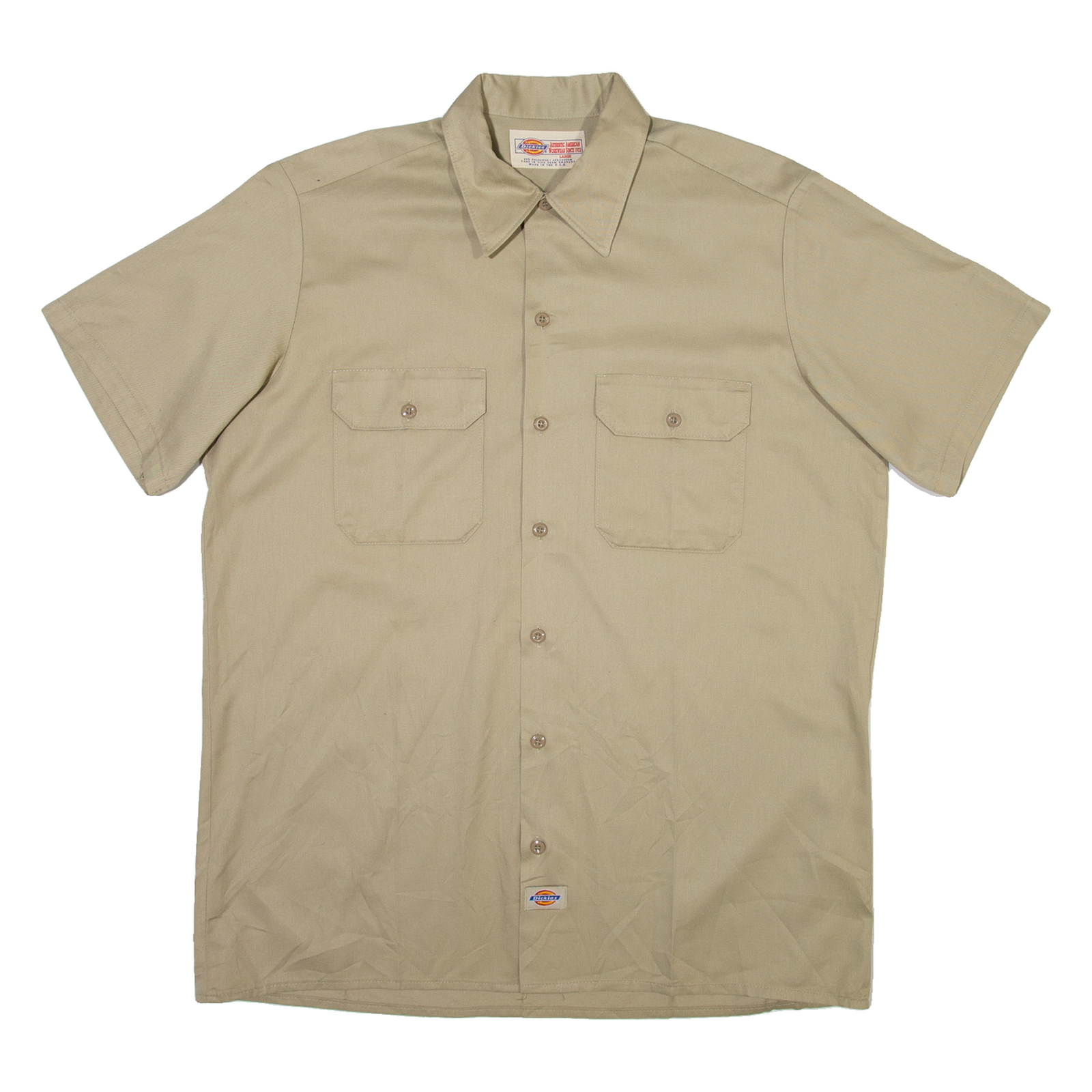 DICKIES Mens Plain Shirt Brown L Refurbished - N/A refurbished available on Cerqular