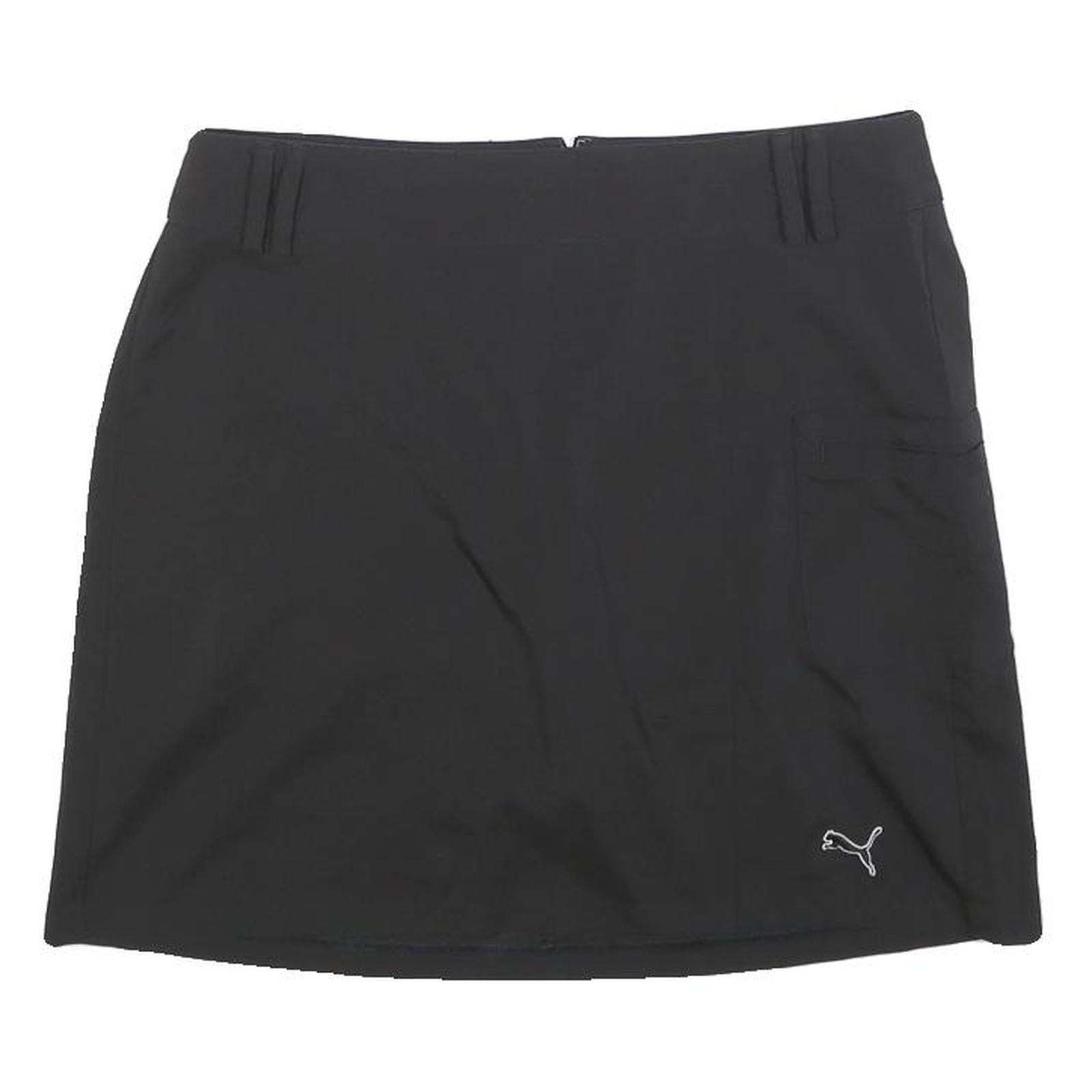 PUMA Womens Black Mini Skort Polyester Blend Plain Size M Sportswear Casual Refurbished - N/A refurbished available on Cerqular