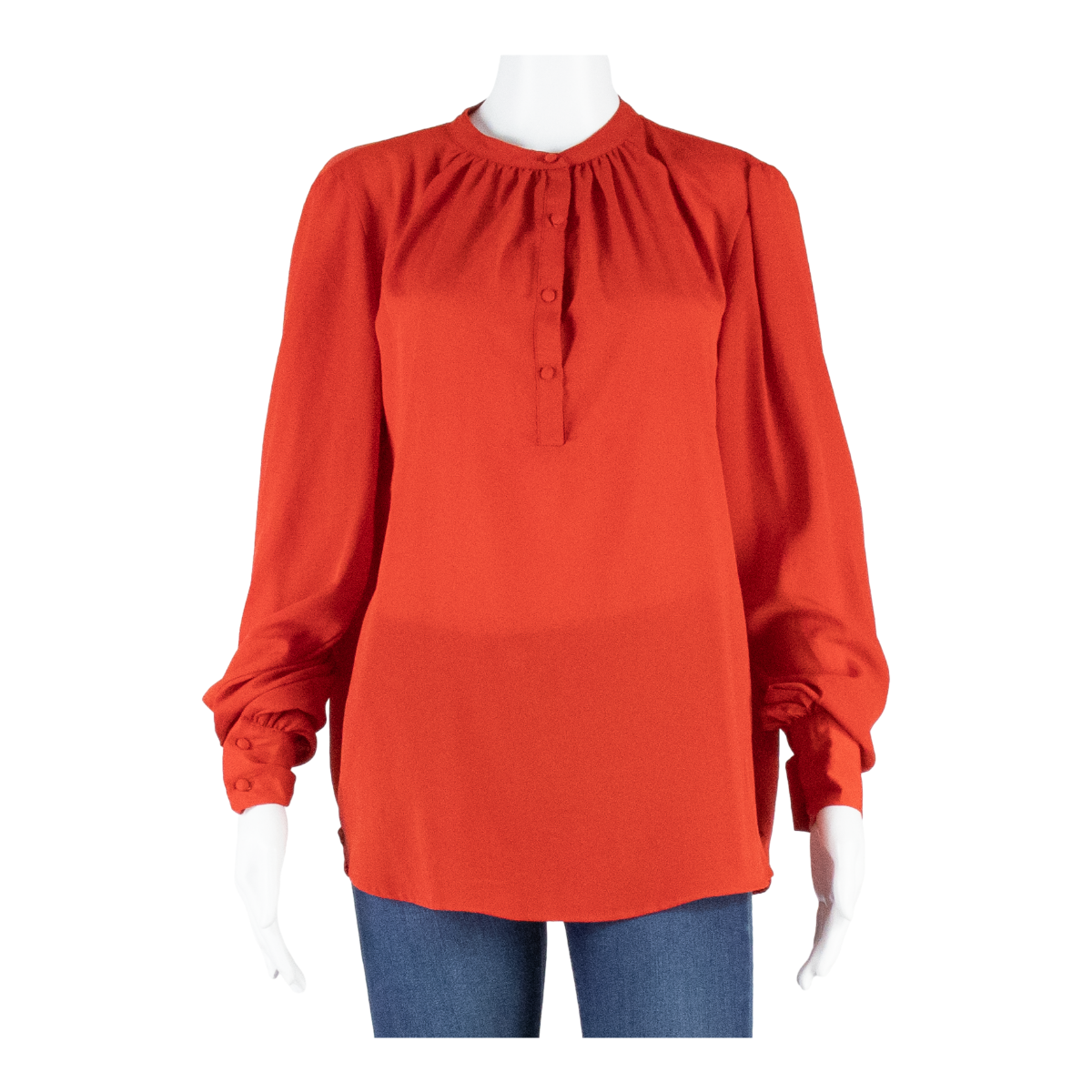 H&M Womens Blouse Red Long Sleeve L Refurbished - N/A refurbished available on Cerqular