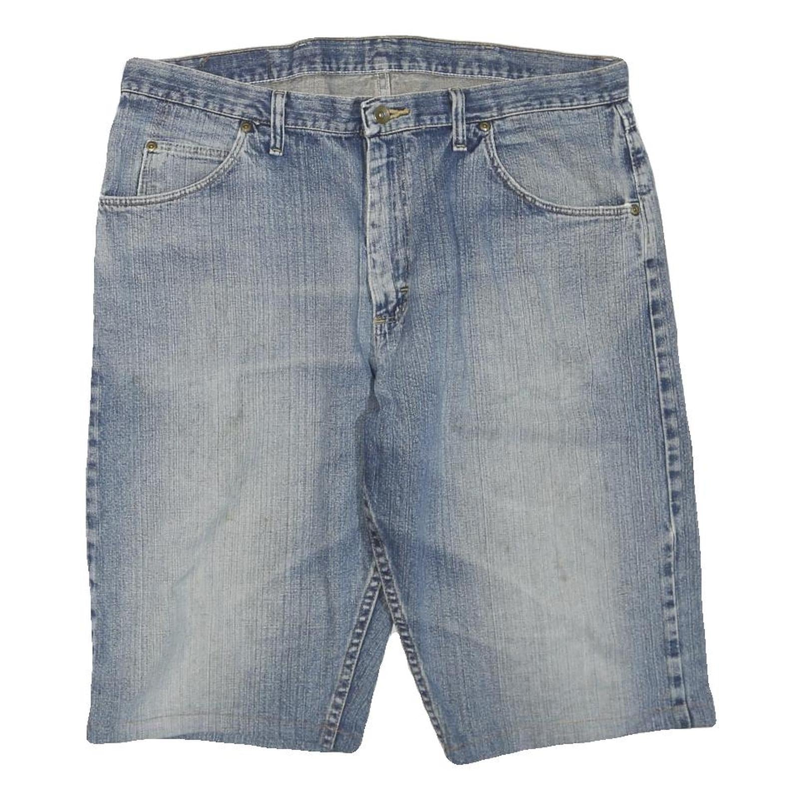 WRANGLER Mens Denim Blue Casual Shorts XL W40 Cotton Blend Classic Fit Refurbished - N/A refurbished available on Cerqular