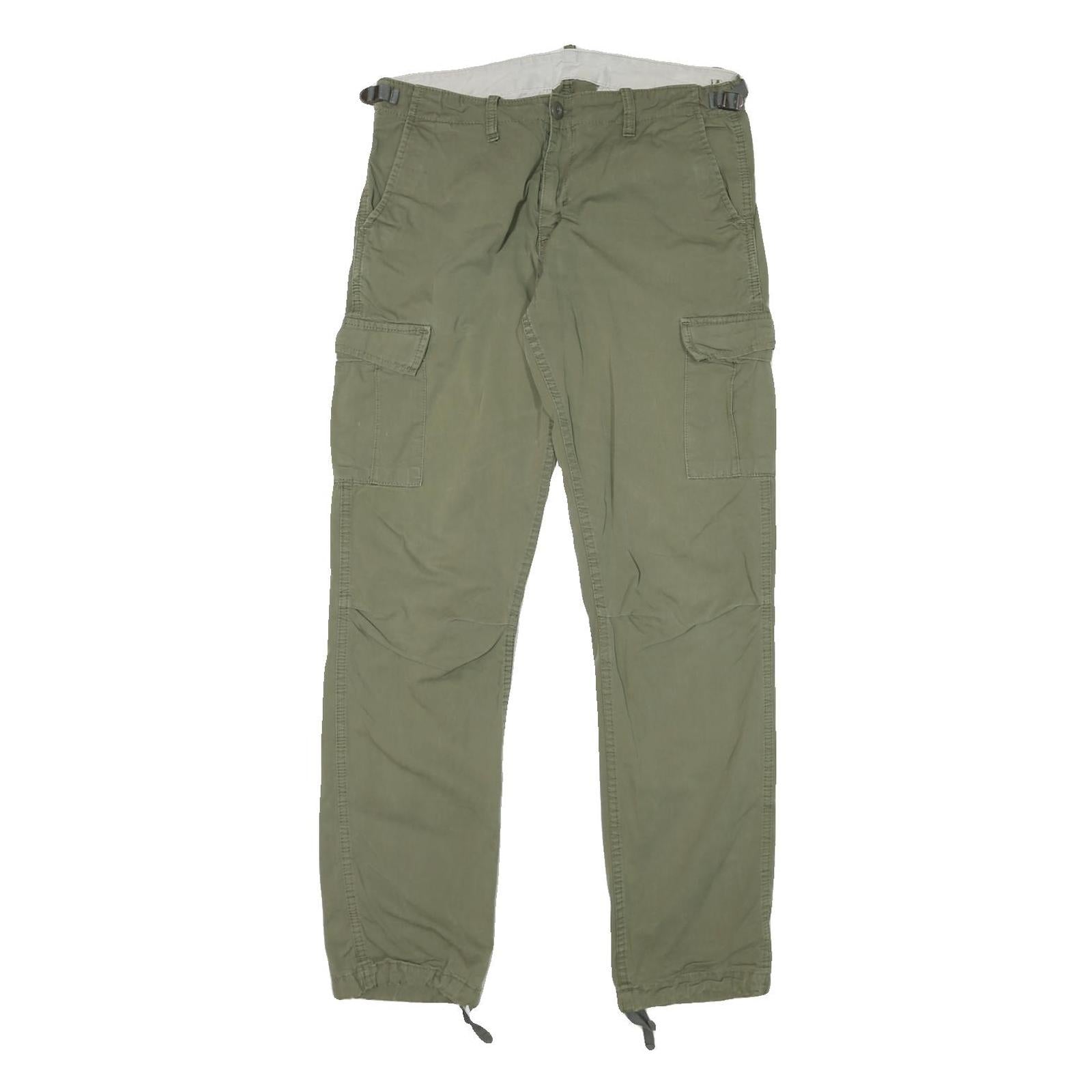 CARHARTT Mens Cotton Blend Green Regular Cargo Trousers W30 L32 Casual Workwear Refurbished - N/A refurbished available on Cerqular