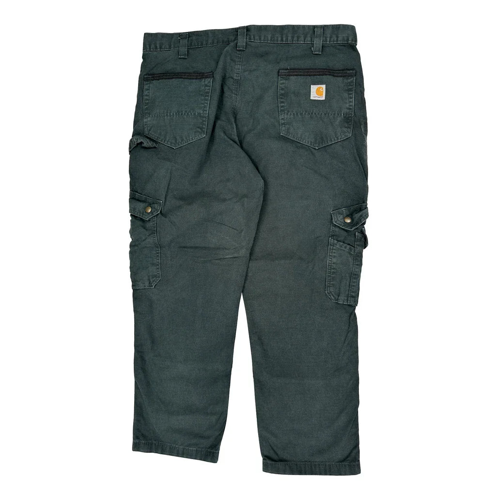 Buy Carhartt Cargo Trousers - 38W 30L Black Cotton Refurbished - $73.69 Carhartt Cargo Trousers - 38W 30L Black Cotton Refurbished - Thrifted (note: this is a term often used to describe second- refurbished available on Cerqular