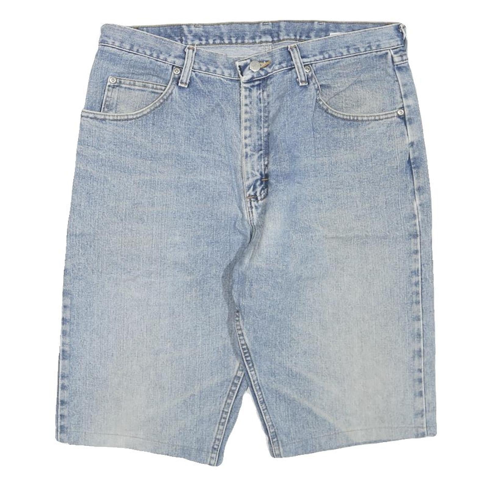 WRANGLER Mens Shorts Blue Denim Casual L W36 Summer Wear Refurbished - N/A refurbished available on Cerqular