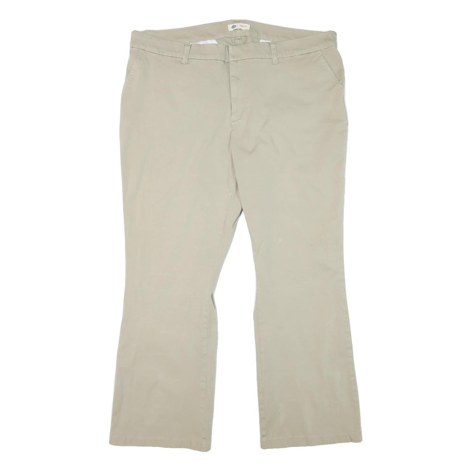 DICKIES Womens Cotton Blend Beige Regular Leg Regular Fit Trousers W41 L29 Zip Refurbished - N/A refurbished available on Cerqular