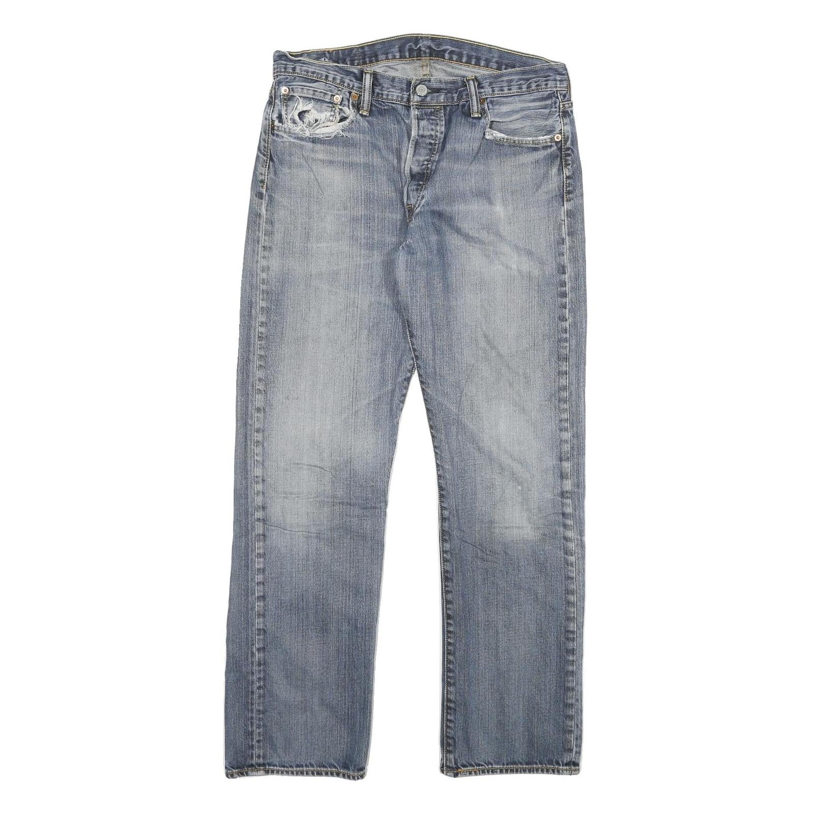 Buy LEVI'S 501 Mens Jeans Blue Regular Straight Denim Medium W34 L32 Classic Button Refurbished - $32.49 LEVI'S 501 Mens Jeans Blue Regular Straight Denim Medium W34 L32 Classic Button Refurbished - N/A refurbished available on Cerqular
