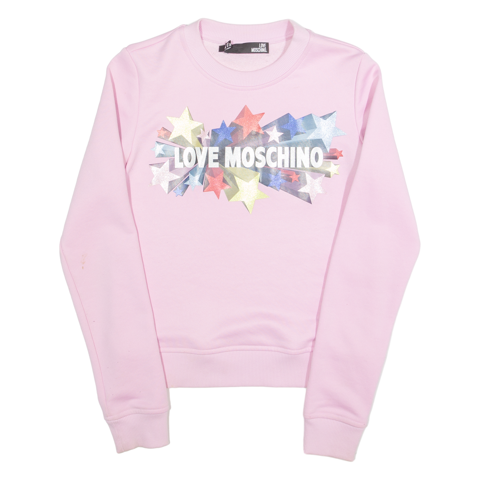 LOVE MOSCHINO Womens Sweatshirt Pink UK 8 Refurbished - N/A refurbished available on Cerqular