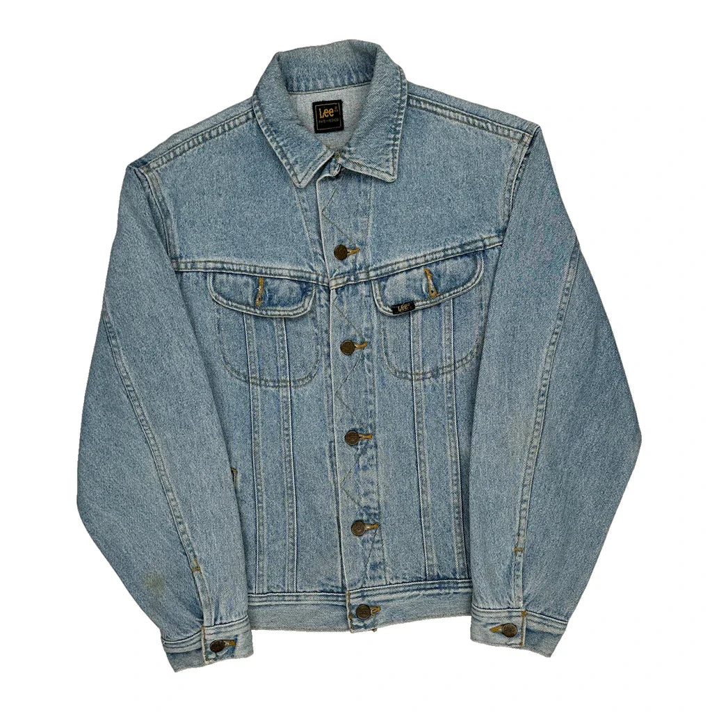 Lee Denim Jacket - Medium Light Wash Denim Refurbished - Thrifted (note: this is a term often used to describe second- refurbished available on Cerqular