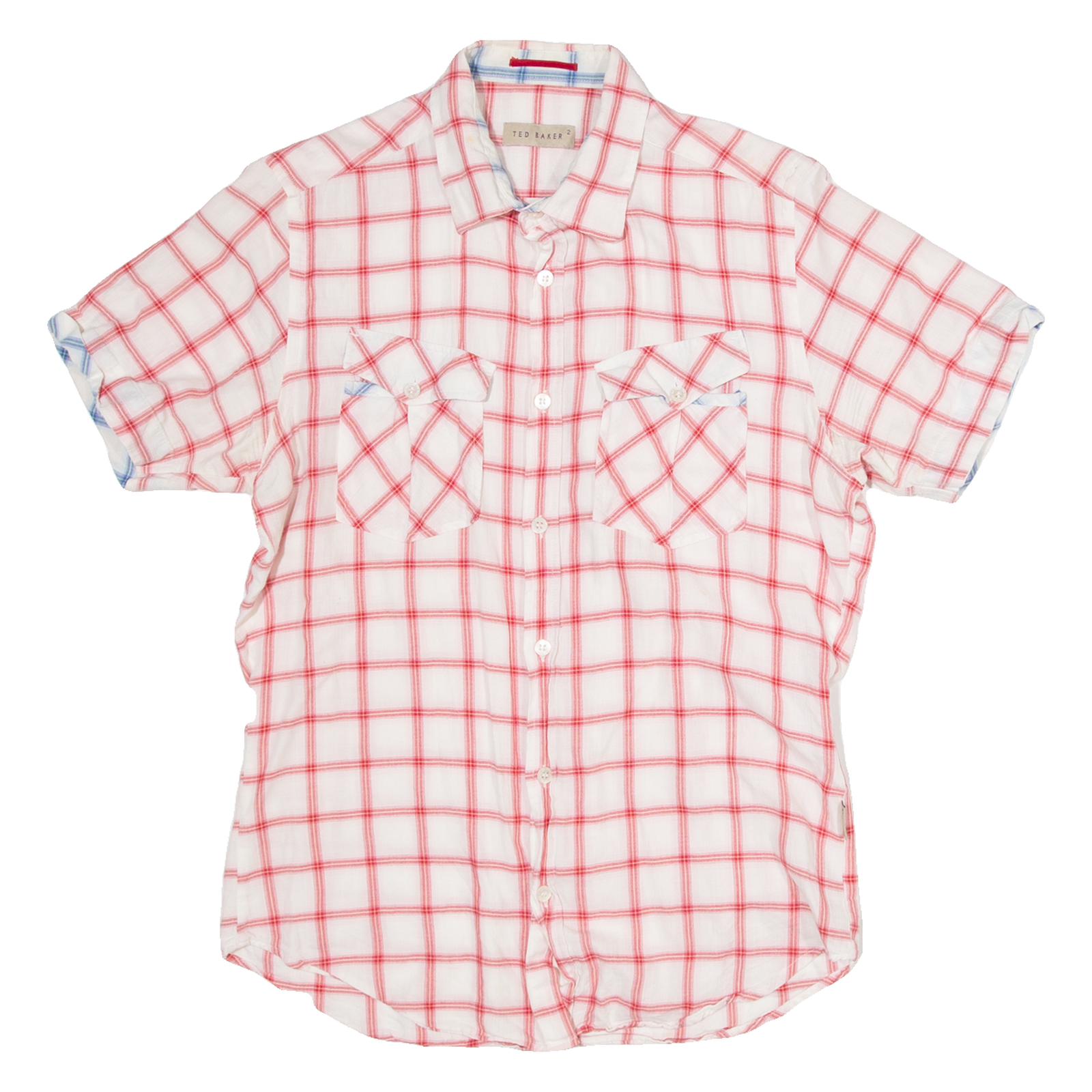 TED BAKER Mens Shirt Red Gingham S Refurbished - N/A refurbished available on Cerqular