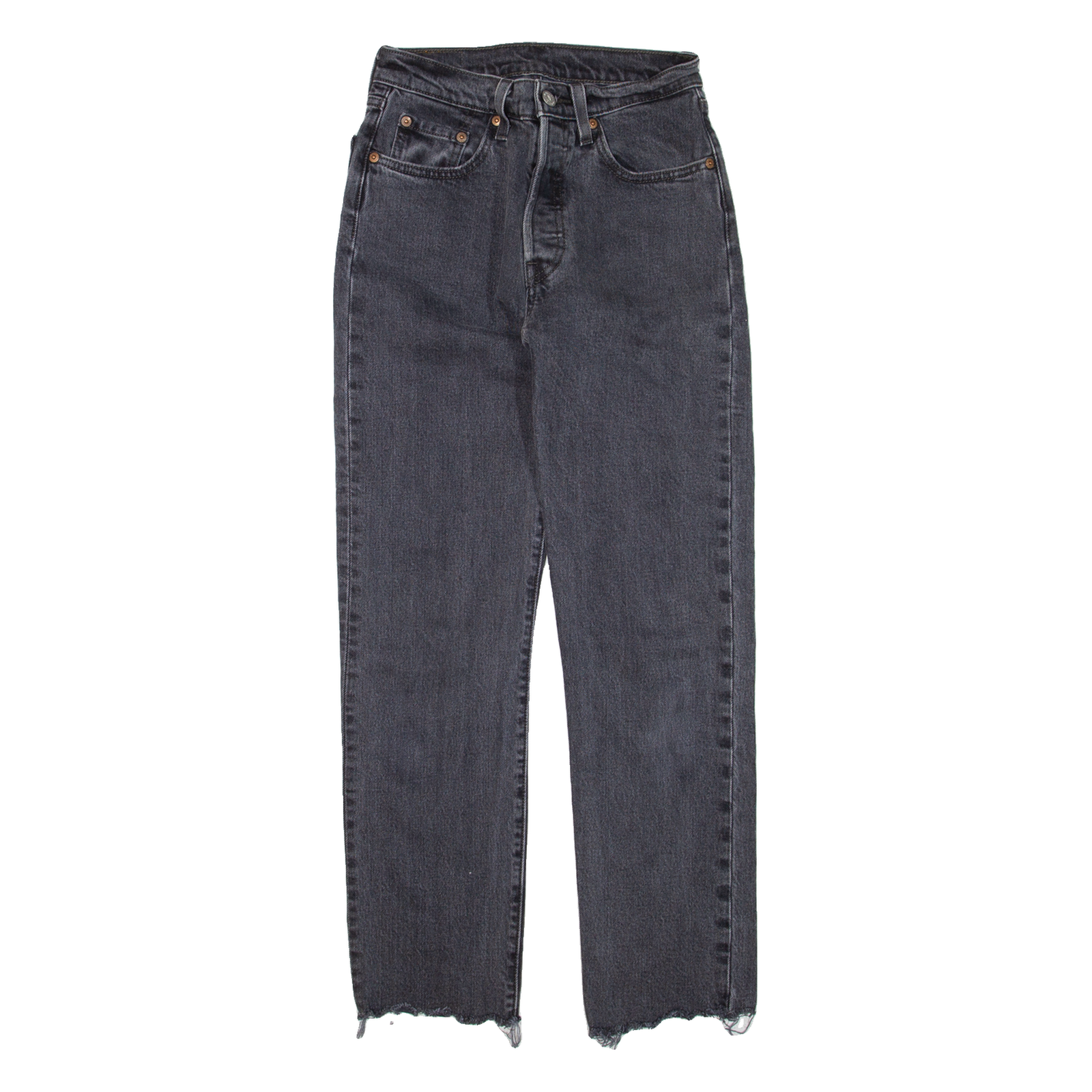 LEVI'S 501 Jeans Womens Black Regular Straight W24 L26 Refurbished - N/A refurbished available on Cerqular