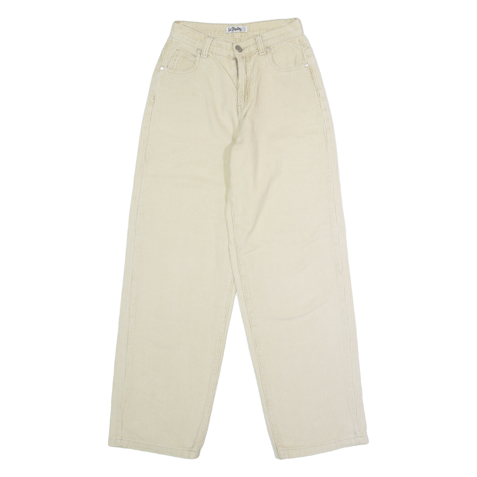 LA SHADY Mens Corduroy Trousers Beige Regular Straight W24 L28 Refurbished - N/A refurbished available on Cerqular