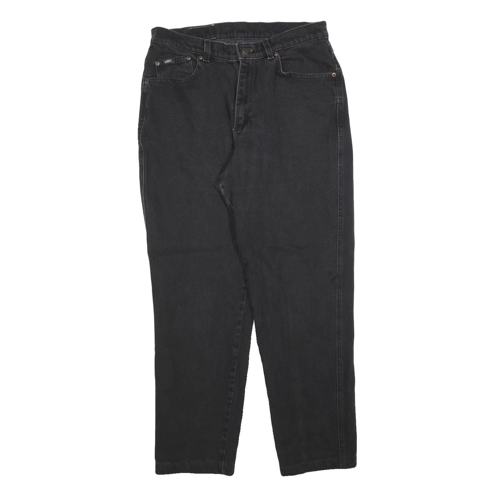 LEE Mens Black Regular Fit Straight Denim Jeans W30 L28 Classic Cotton Blend Zip Refurbished - N/A refurbished available on Cerqular
