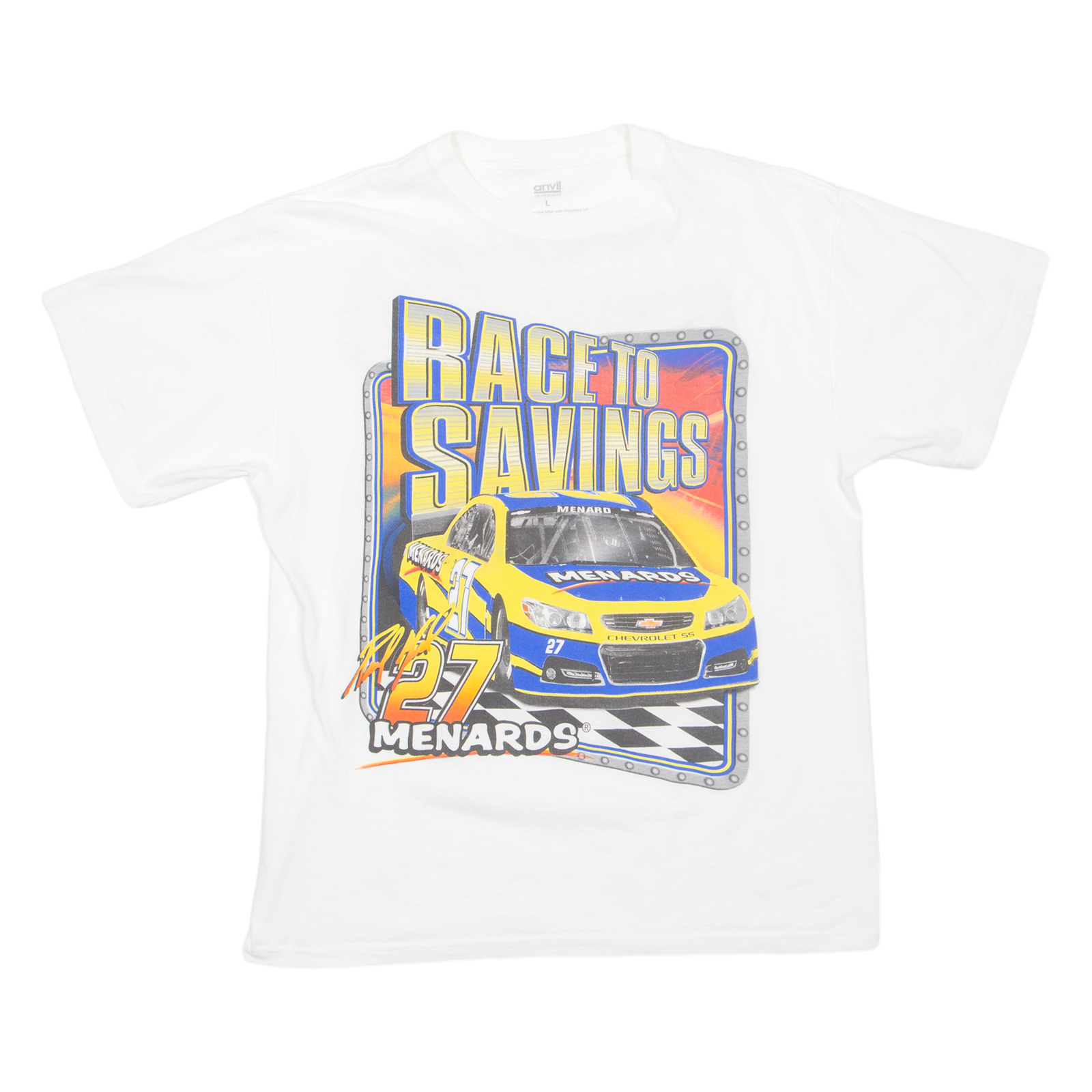 Buy ANVIL Race To Savings Mens T-Shirt White USA L Refurbished - $23.39 ANVIL Race To Savings Mens T-Shirt White USA L Refurbished - N/A refurbished available on Cerqular