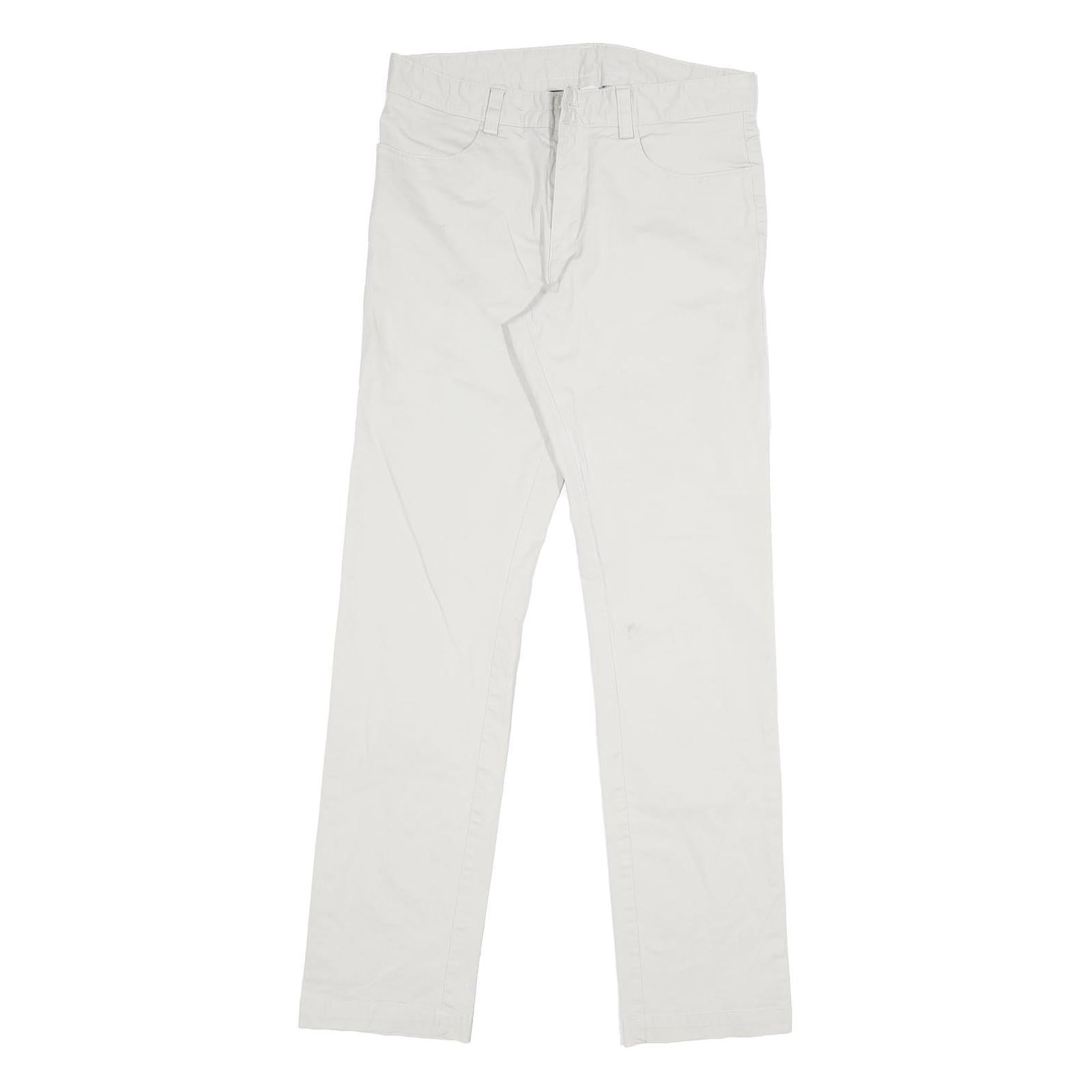 CALVIN KLEIN Mens Cotton White Slim Tapered Trousers W30 L31 Smart Casual Refurbished - N/A refurbished available on Cerqular