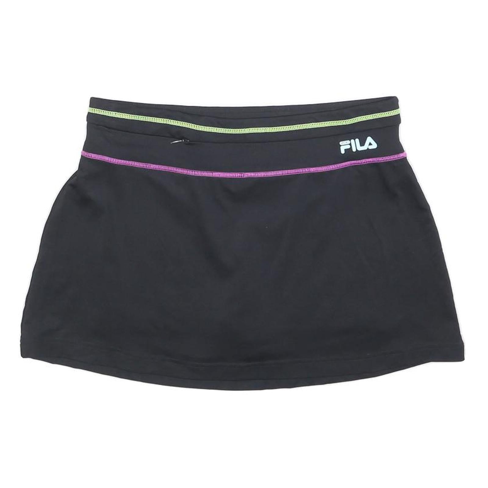 FILA Womens Black Poly Mini Skort Polyester Blend Sportswear Size M Fitness Refurbished - N/A refurbished available on Cerqular