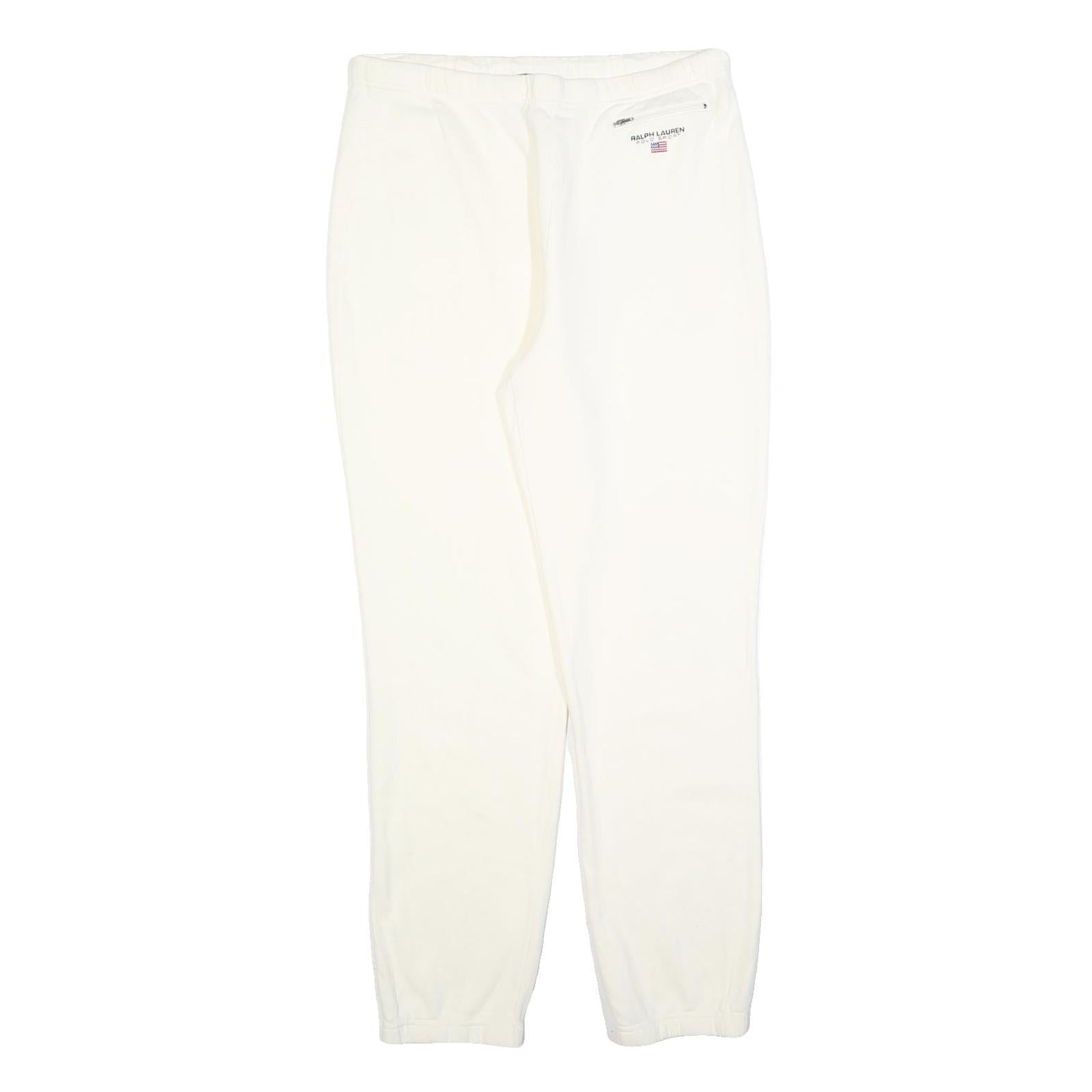 POLO SPORT RALPH LAUREN Womens White Cotton Blend Joggers M W32 L30 Comfort Fit Refurbished - N/A refurbished available on Cerqular