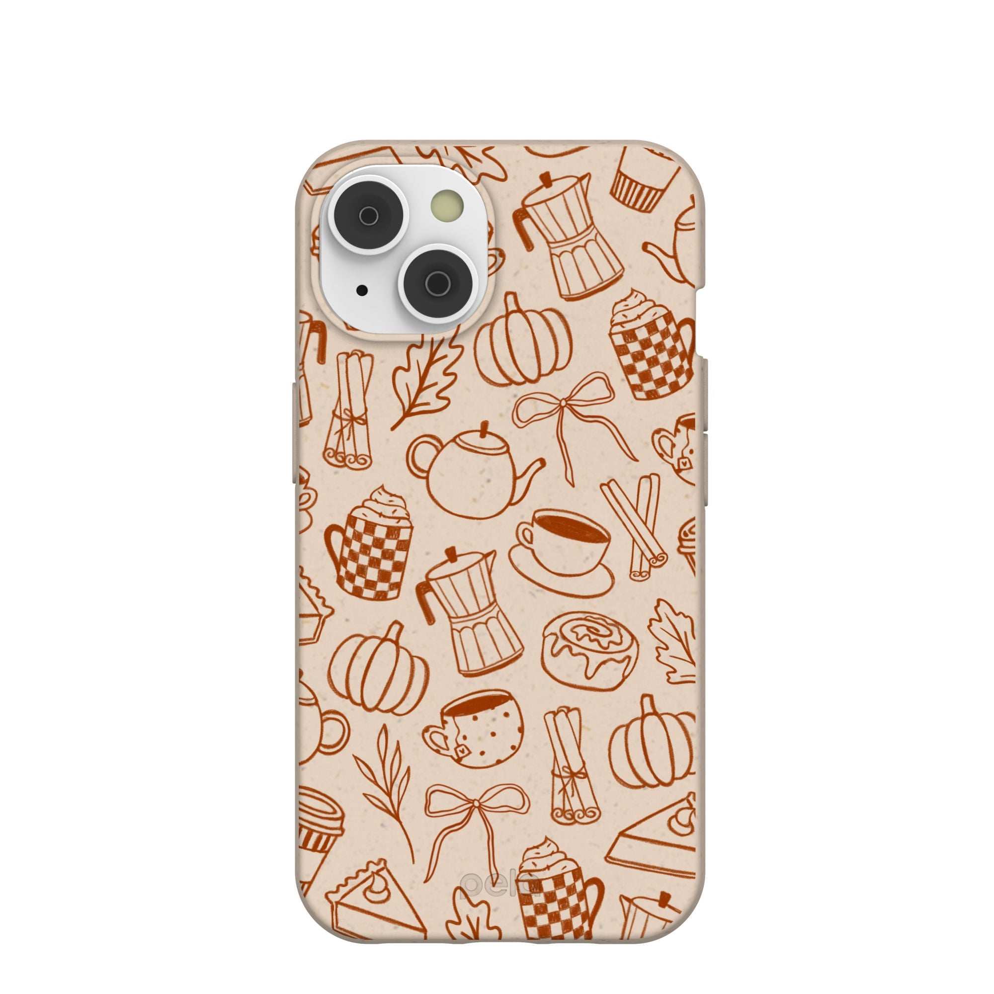 Seashell Pumpkin Spice iPhone 14/16e Case Refurbished - Pela Case refurbished available on Cerqular