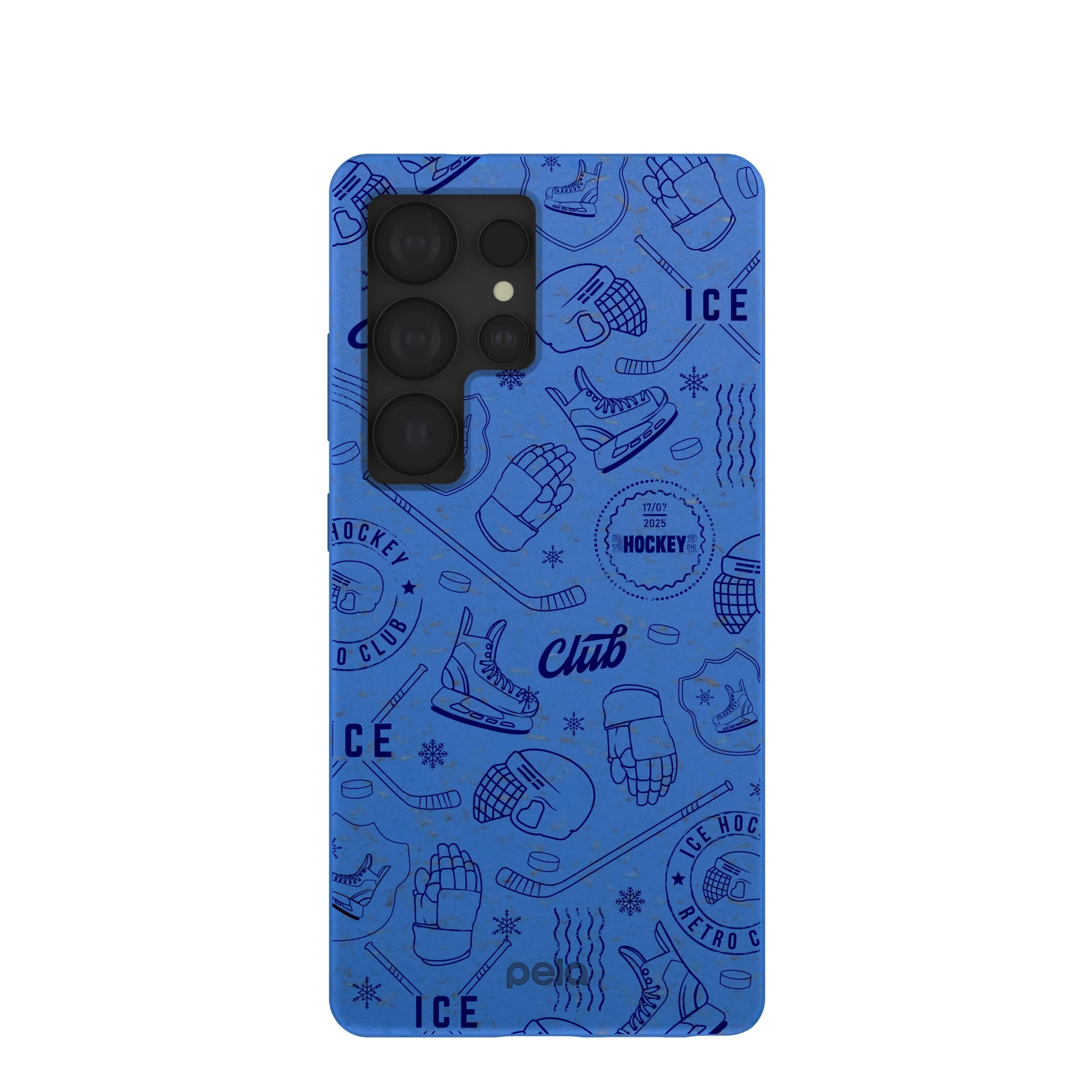 Electric Blue Hockey Postage Samsung Galaxy S25 Ultra Case Refurbished - Pela Case refurbished available on Cerqular