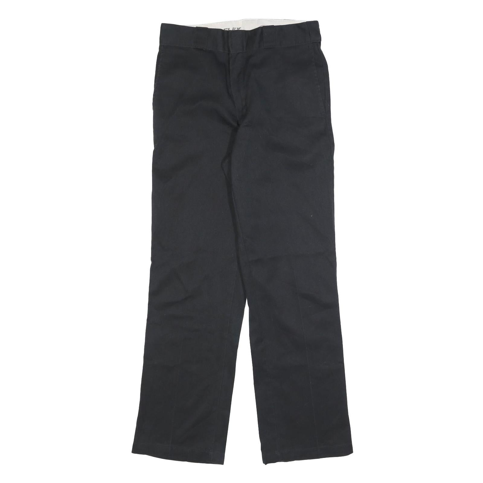 DICKIES Mens Cotton Blend Black Regular Fit Straight Leg Trousers W30 L32 Refurbished - N/A refurbished available on Cerqular