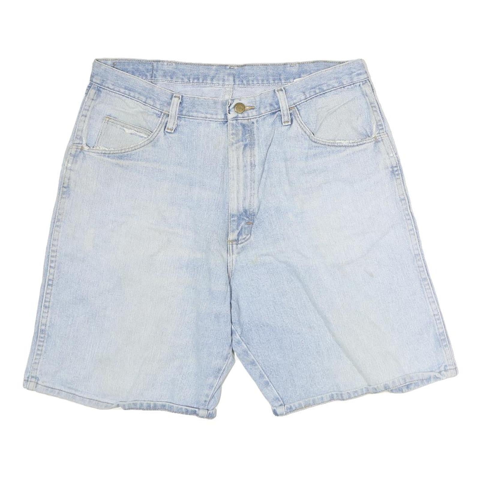 WRANGLER Mens Denim Blue Casual Shorts M W36 Cotton Classic Fit Summer Refurbished - N/A refurbished available on Cerqular