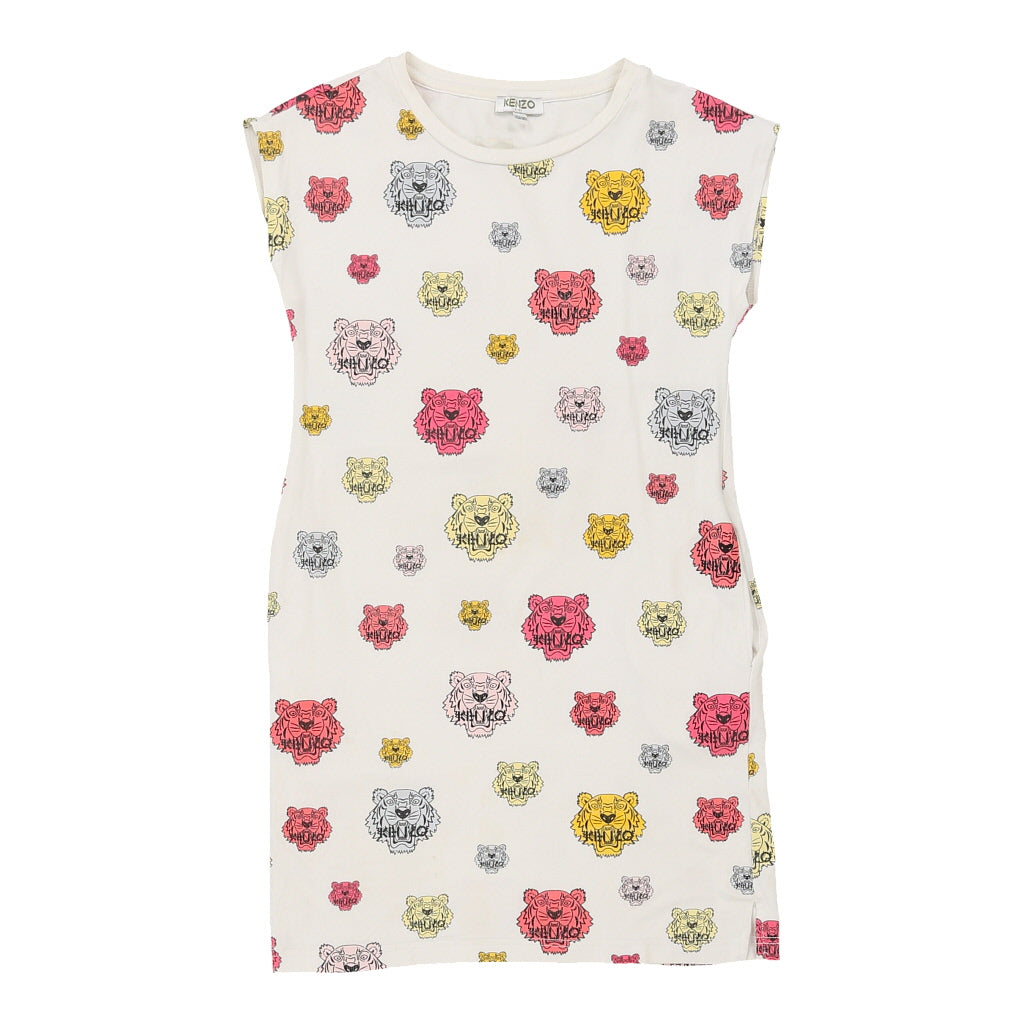 10 Years Kenzo Graphic Vest - Small White Cotton Blend | Size: small Refurbished - N/A (Preloved Designer is not a specific brand, it refurbished available on Cerqular