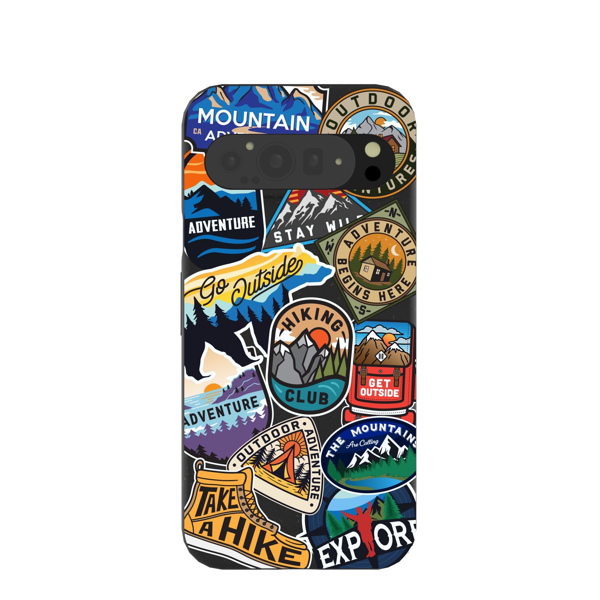 Black Trail Stickers Google Pixel 9 Pro XL Case Refurbished - Pela Case refurbished available on Cerqular