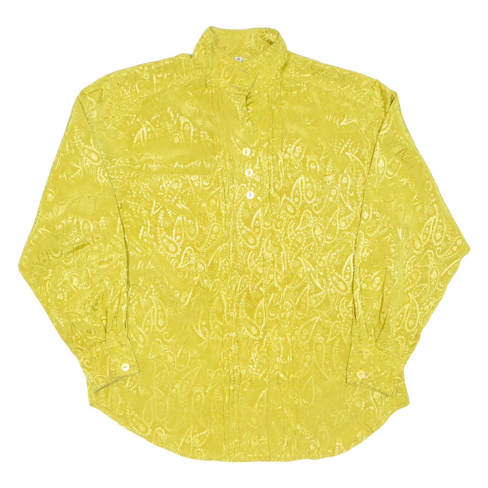 Womens Printed Blouse Green Long Sleeve Paisley XL Refurbished - N/A refurbished available on Cerqular