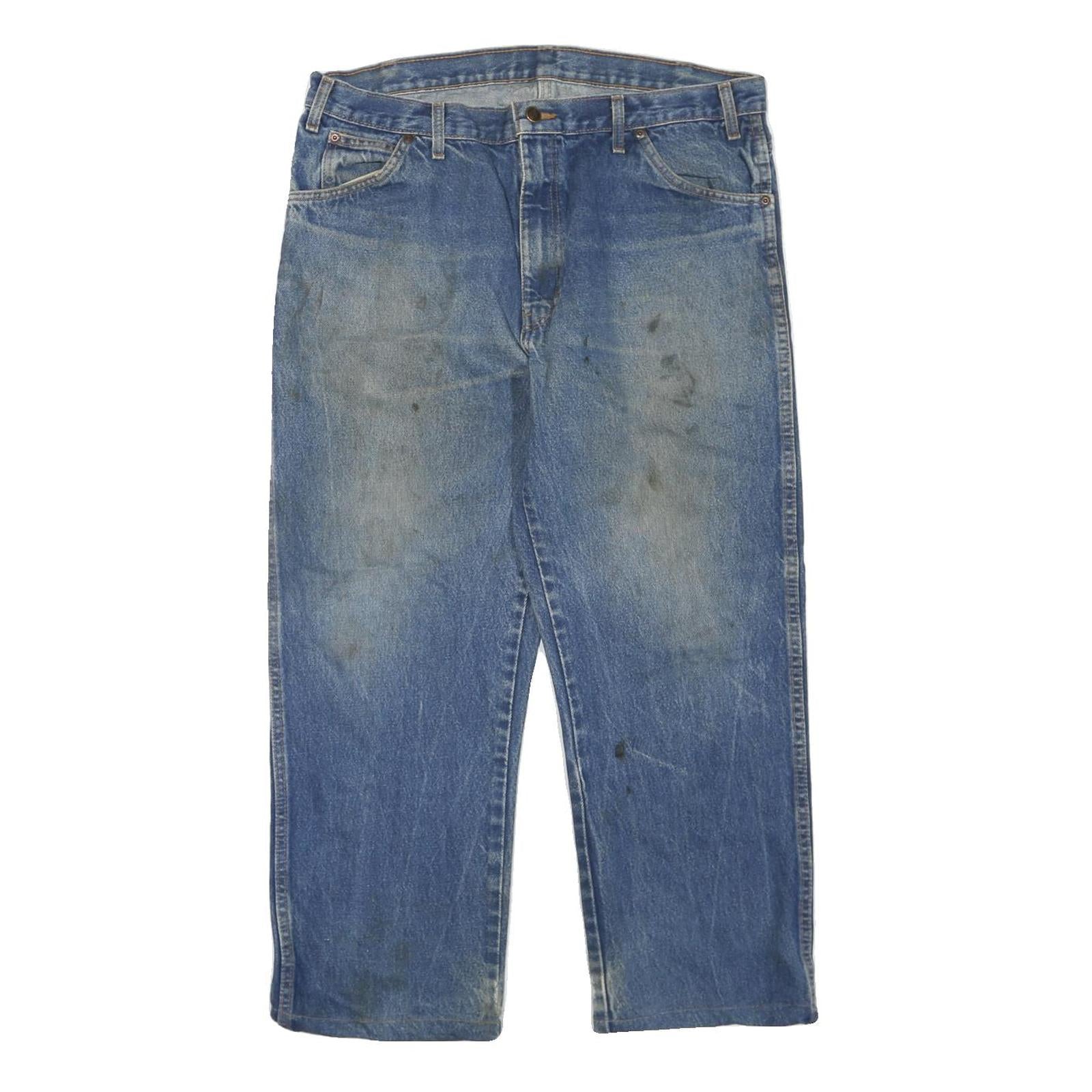 DICKIES Mens Blue Regular Fit Straight Denim Jeans W36 L26 Workwear Zip Closure Refurbished - N/A refurbished available on Cerqular