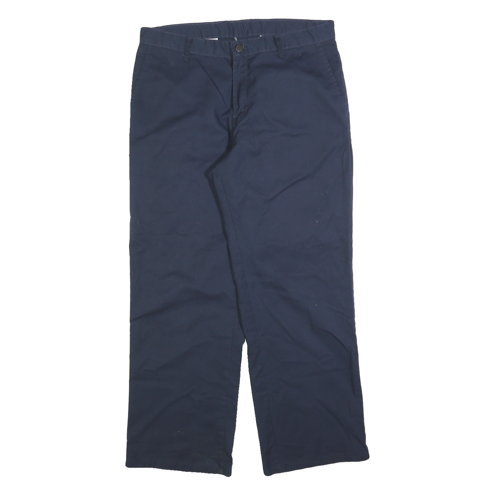 DICKIES Mens Cotton Blend Navy Blue Regular Straight Trousers W34 L30 Casual Refurbished - N/A refurbished available on Cerqular
