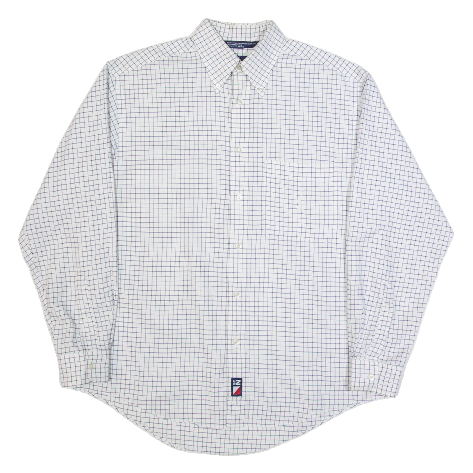 NAUTICA Mens Shirt Cream Check Long Sleeve M Refurbished - N/A refurbished available on Cerqular