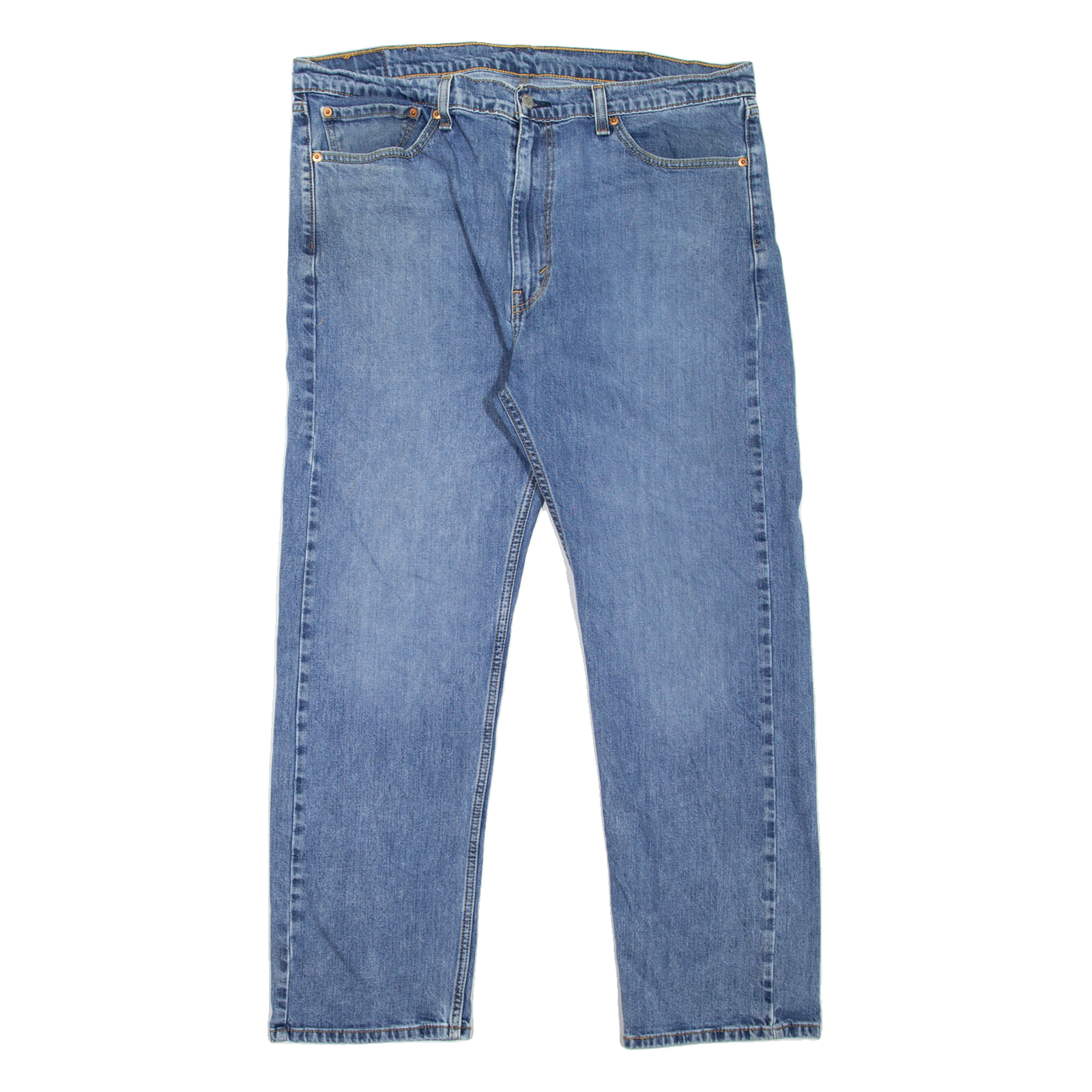 LEVI'S 505 Jeans Mens Blue Regular Straight Stone Wash W40 L30 Refurbished - N/A refurbished available on Cerqular