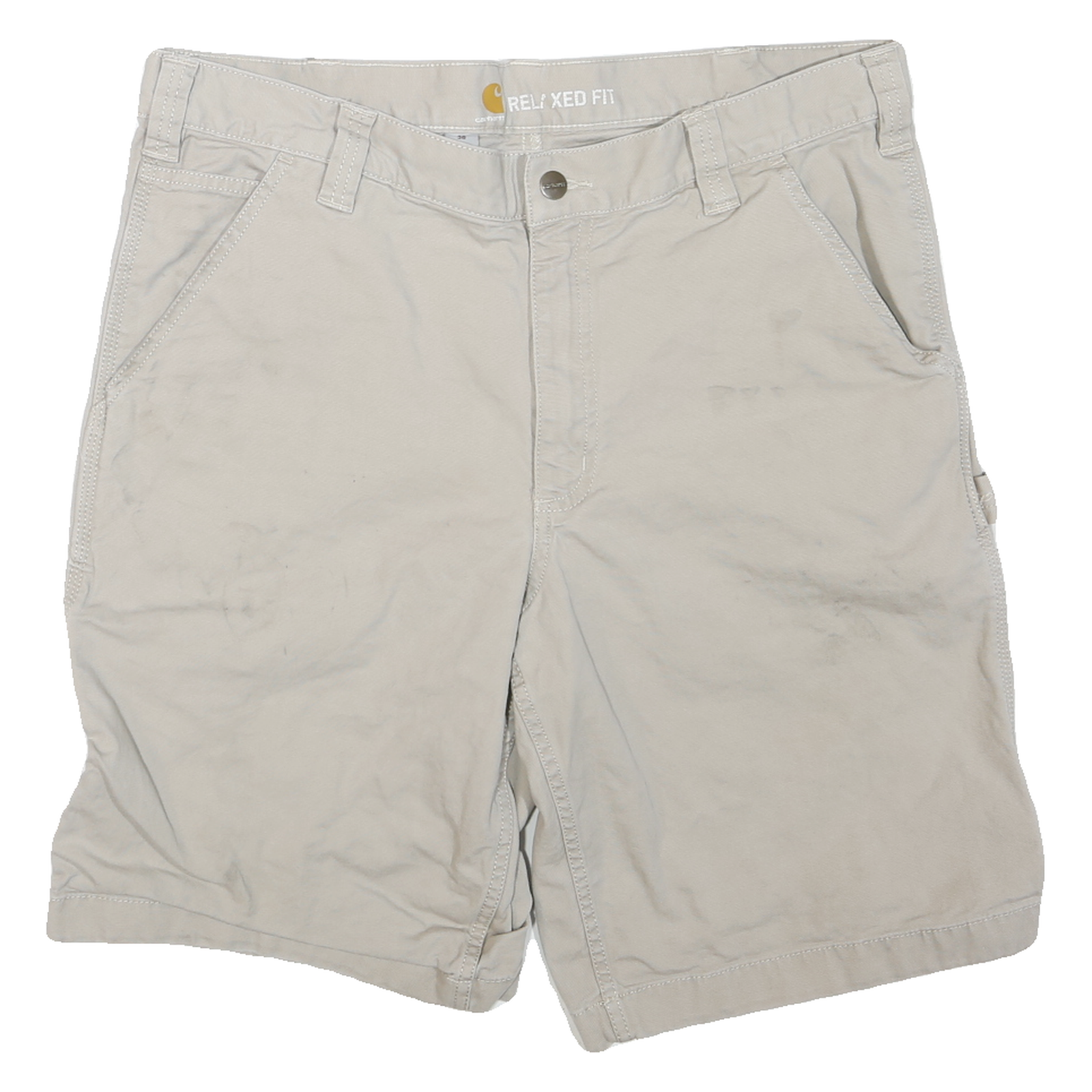 Buy CARHARTT Mens Shorts Beige Casual Relaxed Fit L W36 Workwear Utility Pockets Refurbished - $38.99 CARHARTT Mens Shorts Beige Casual Relaxed Fit L W36 Workwear Utility Pockets Refurbished - N/A refurbished available on Cerqular