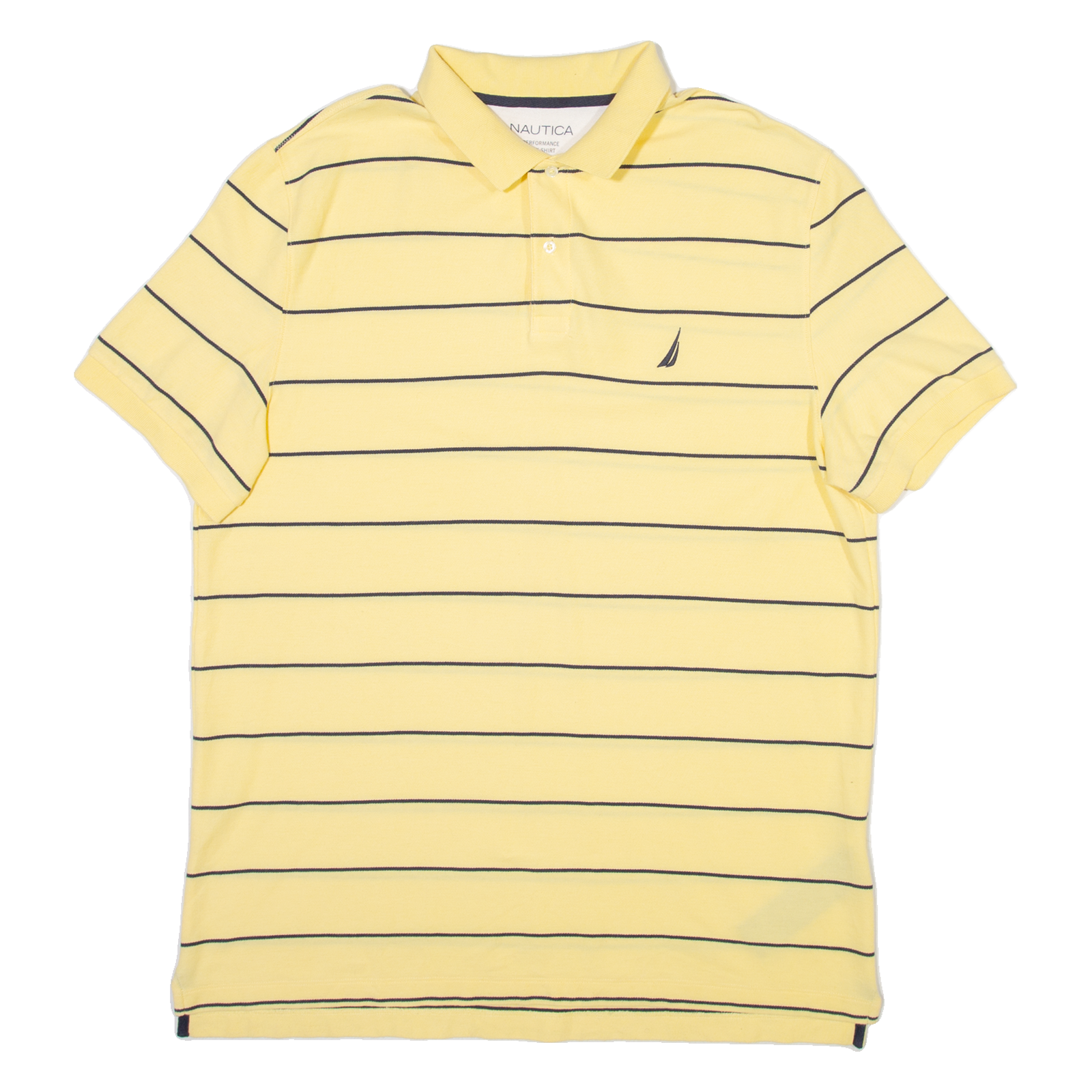 NAUTICA Mens Polo Shirt Yellow Striped 2XL Refurbished - N/A refurbished available on Cerqular