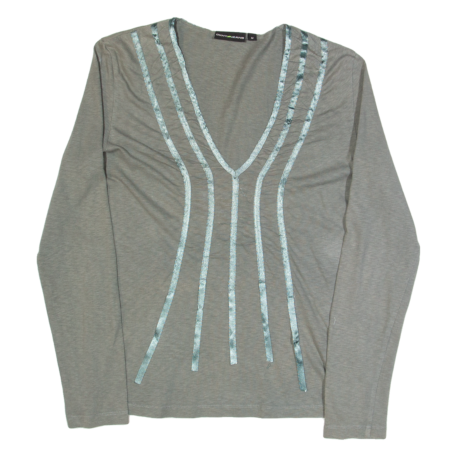 DKNY Womens Top Green Long Sleeve M Refurbished - N/A refurbished available on Cerqular
