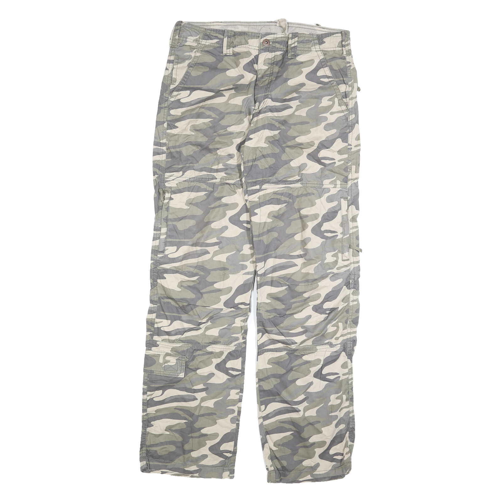 ANGELO LITRICO Mens Regular Fit Camouflage Trousers W32 L32 Polyester Zip Refurbished - N/A refurbished available on Cerqular