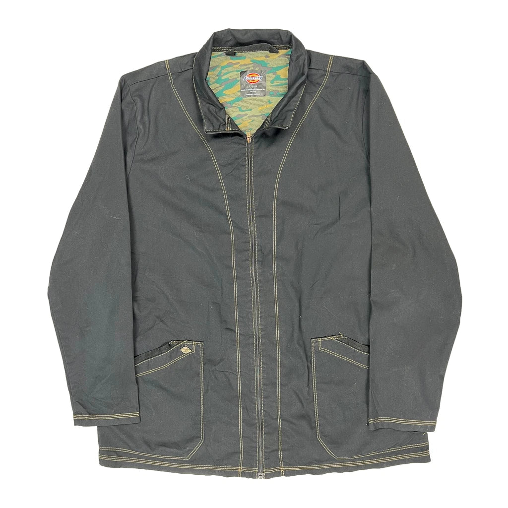 Dickies Contras Stitch Jacket - Large Black Cotton Blend Refurbished - Thrifted (note: this is a term often used to describe second- refurbished available on Cerqular