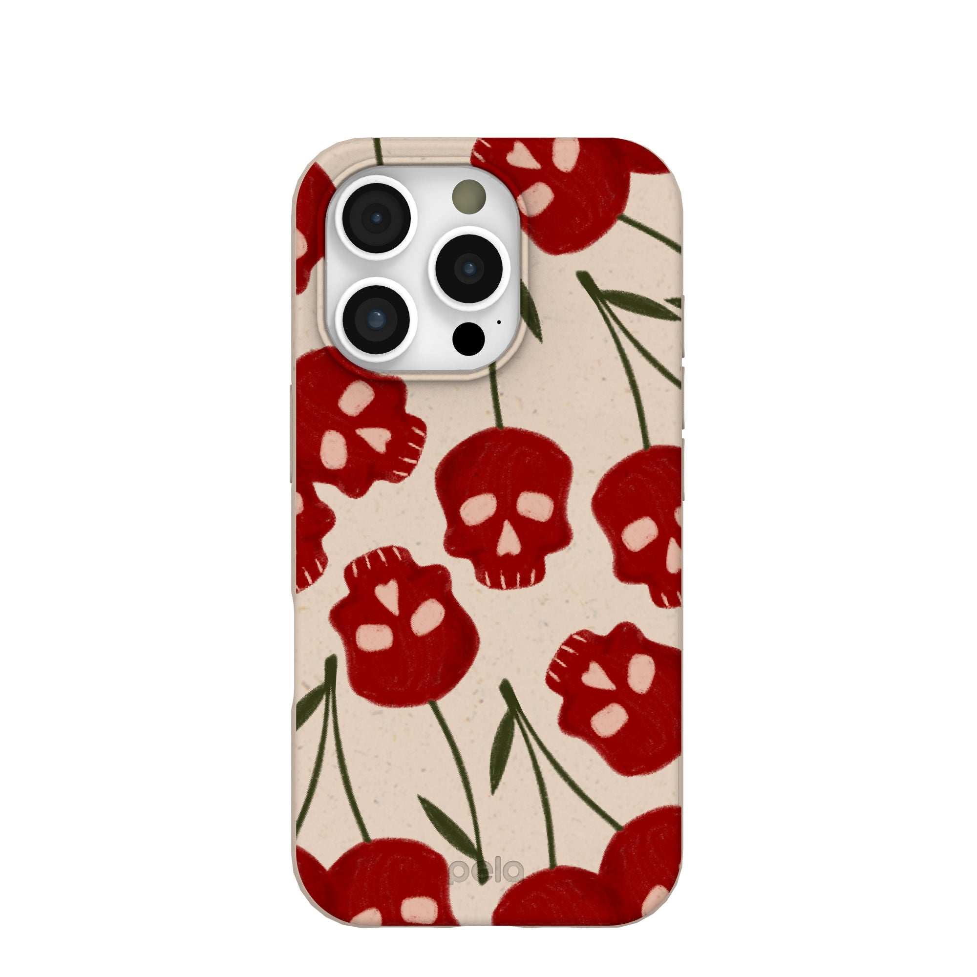 Seashell Scary Cherry iPhone 16 Pro Case Refurbished - Pela Case refurbished available on Cerqular