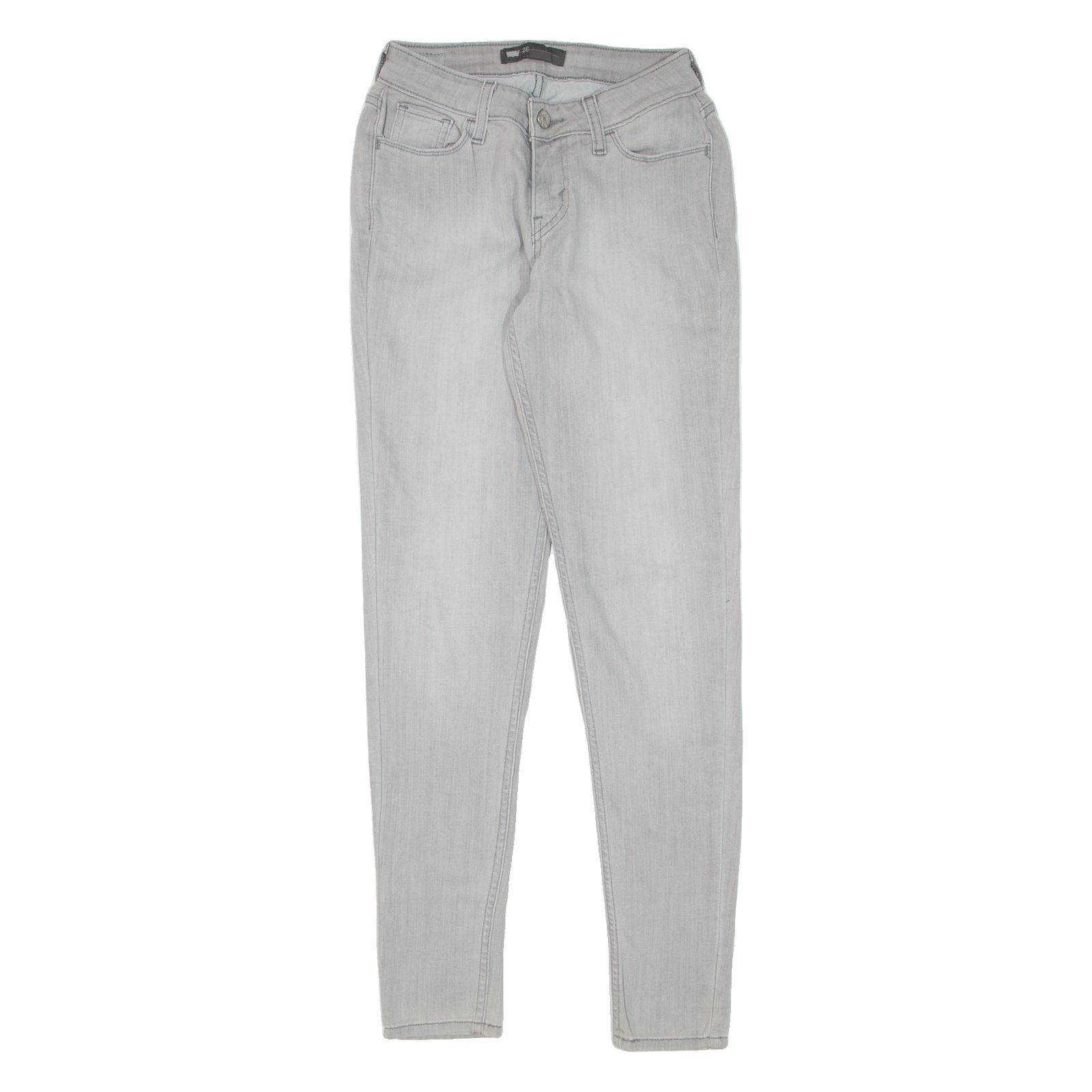 LEVI'S Womens Jeans Grey Slim Skinny Denim W26 L30 Refurbished - N/A refurbished available on Cerqular
