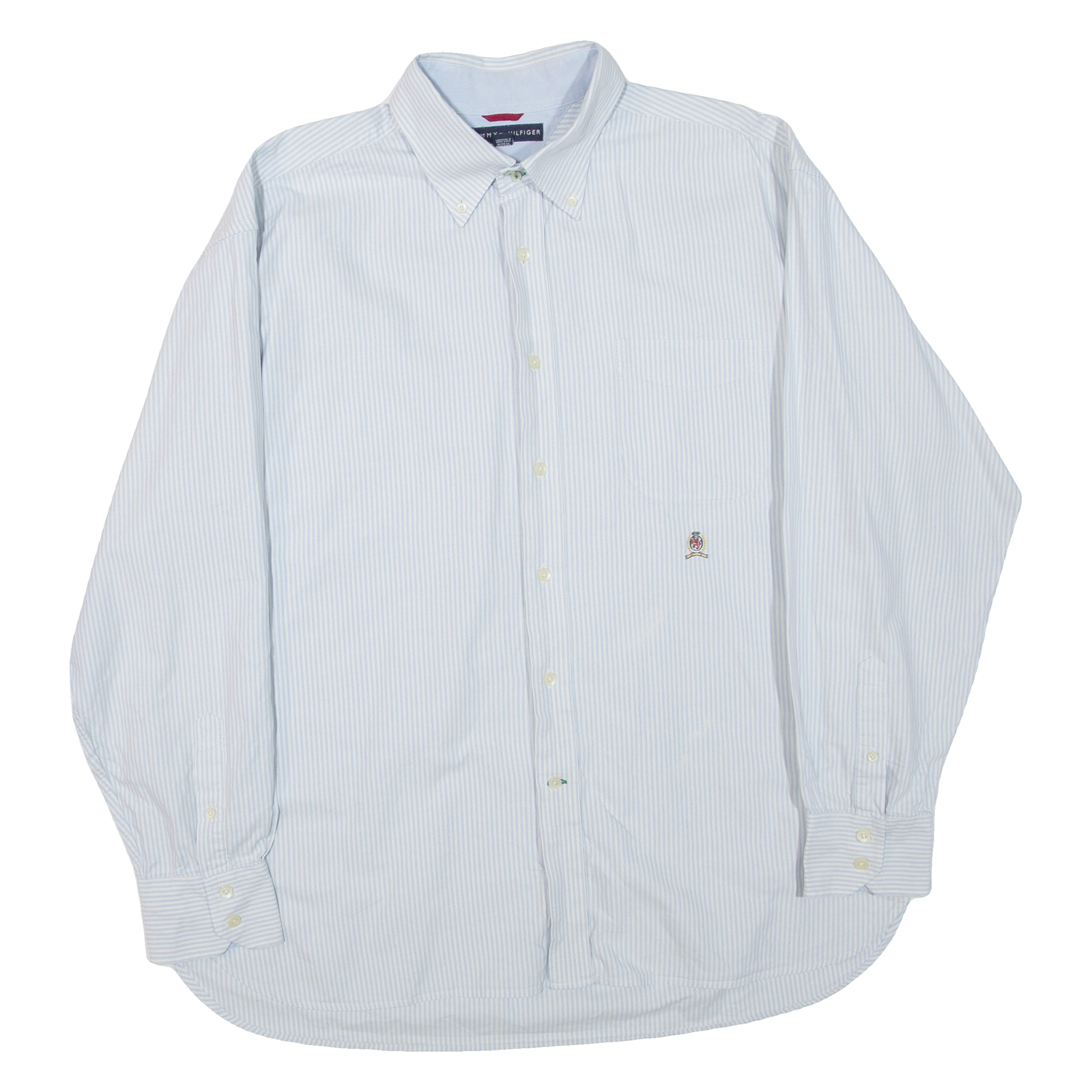 TOMMY HILFIGER Mens Shirt Blue Striped Long Sleeve XL Refurbished - N/A refurbished available on Cerqular