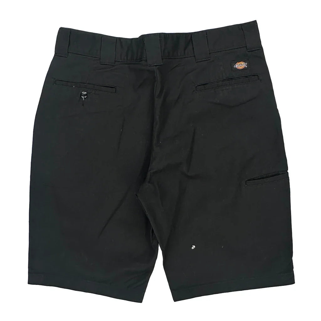 Dickies Shorts - 32W 10L Black Cotton Blend Refurbished - Thrifted (note: this is a term often used to describe second- refurbished available on Cerqular