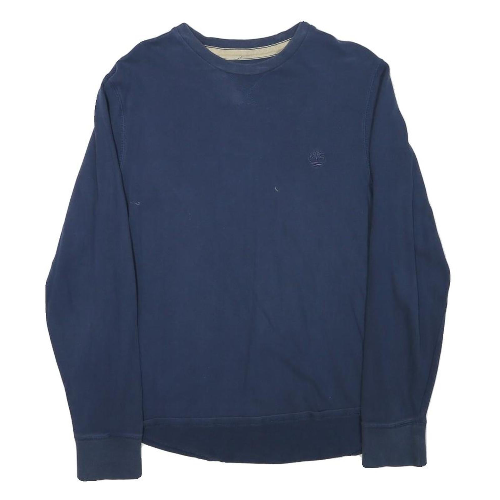 TIMBERLAND Mens Blue Crew Neck S Cotton Blend Pullover Sweatshirt Casual Wear Refurbished - N/A refurbished available on Cerqular