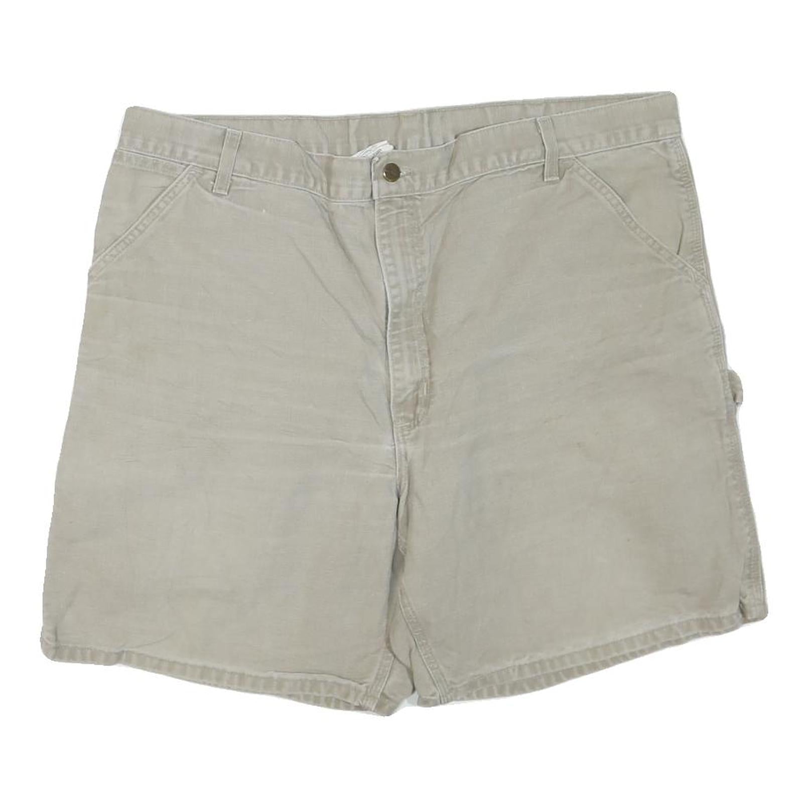 CARHARTT Mens Shorts Beige Casual Plain XL W40 Durable Cotton Blend Workwear Refurbished - N/A refurbished available on Cerqular