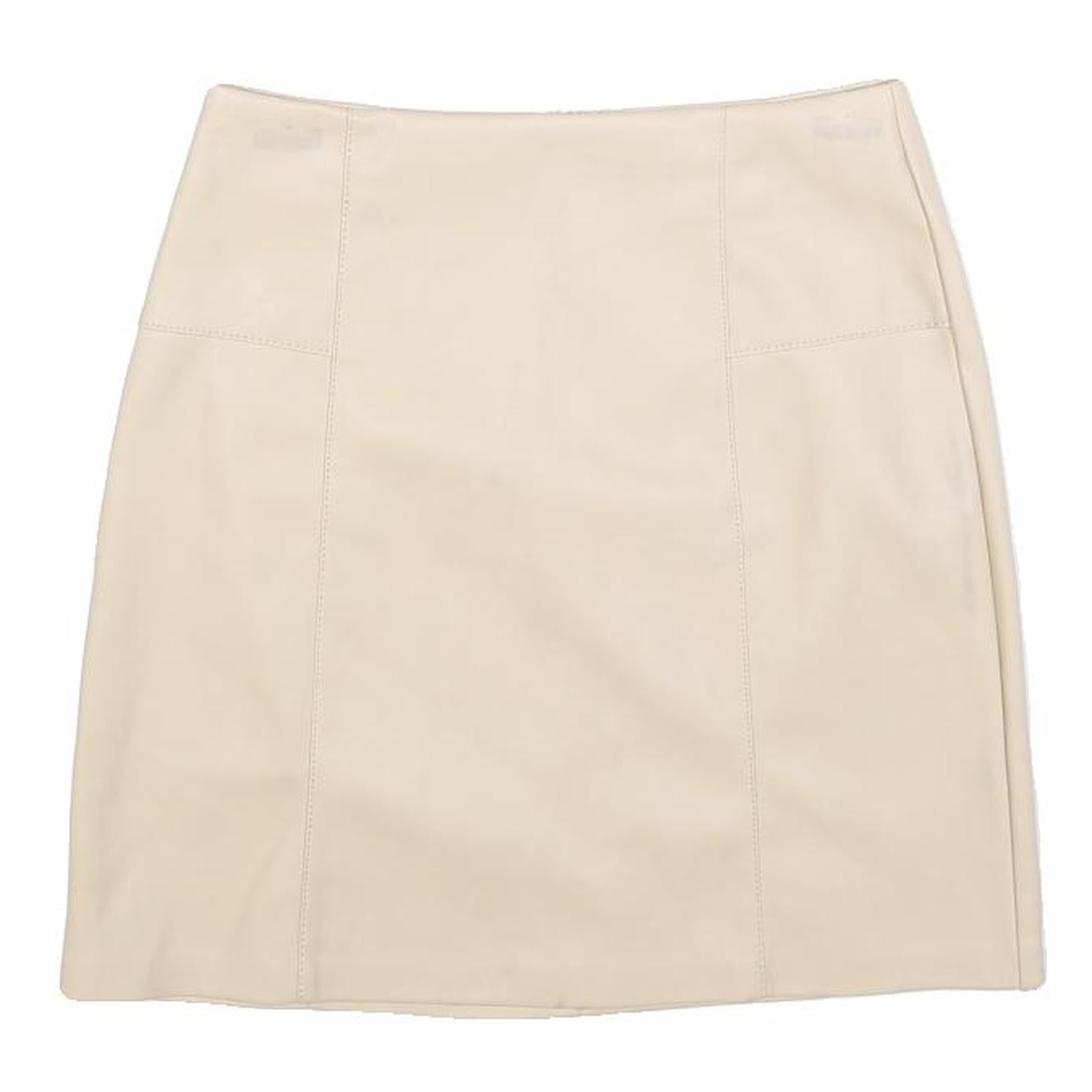 AMISU Womens Cream Mini Skirt Plain XS Zip Closure Stylish Comfortable Refurbished - N/A refurbished available on Cerqular