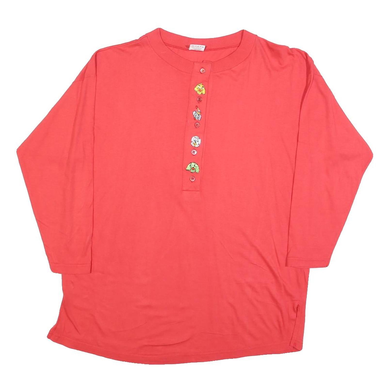 Buy Mens Red Cotton Blend Long Sleeve Crew Neck Button Detail Casual T-Shirt S Refurbished - $19.49 Mens Red Cotton Blend Long Sleeve Crew Neck Button Detail Casual T-Shirt S Refurbished - N/A refurbished available on Cerqular