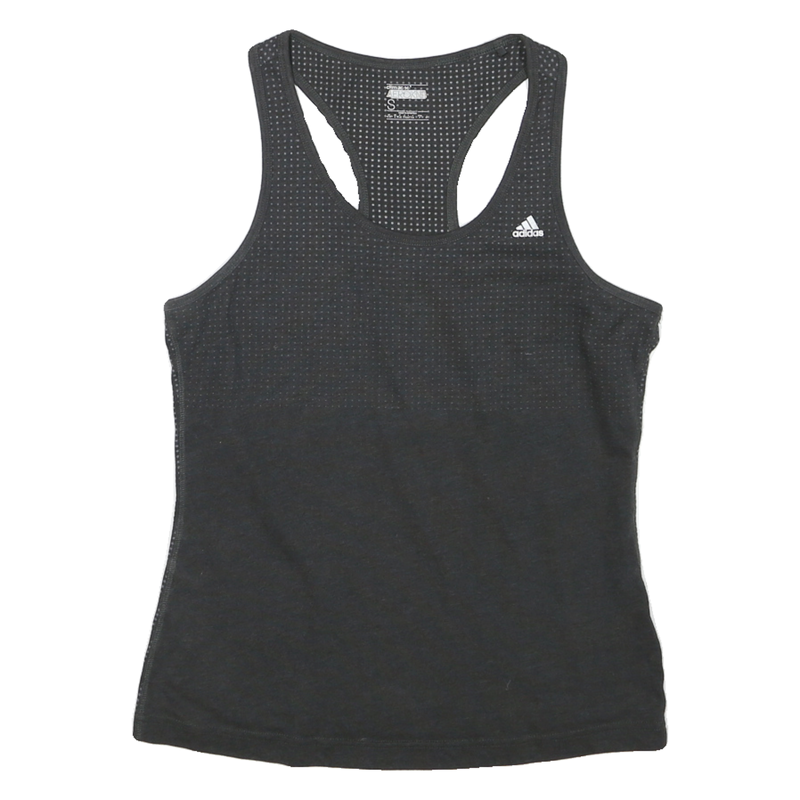 ADIDAS Womens Black Graphic Vest S Sleeveless Crew Neck Climalite Fitness Refurbished - N/A refurbished available on Cerqular