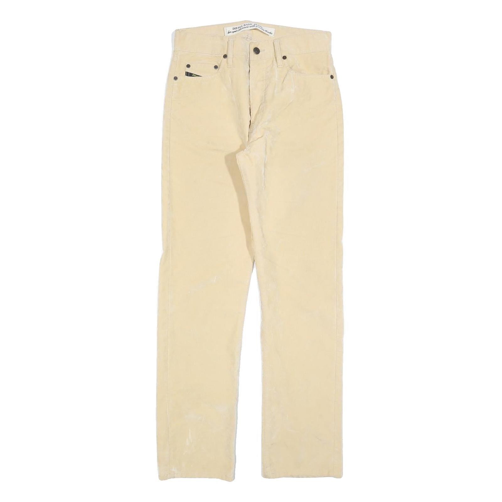 DIESEL Womens Slim Beige Polyester Blend Zip Trousers W30 L32 Casual Classic Refurbished - N/A refurbished available on Cerqular