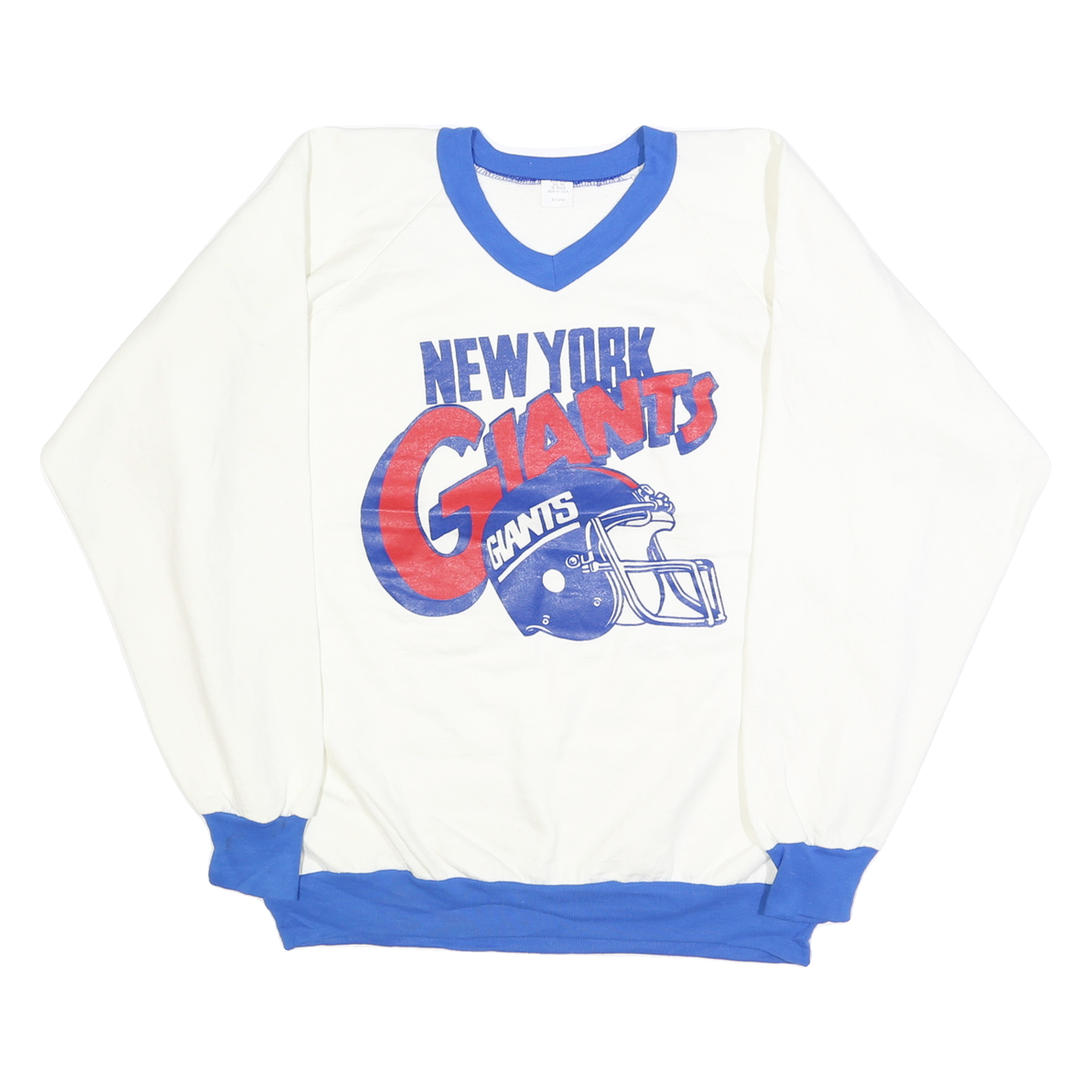 Buy Mens White & Blue New York Giants V-Neck XL Sweatshirt Cotton Blend Retro Refurbished - $36.39 Mens White & Blue New York Giants V-Neck XL Sweatshirt Cotton Blend Retro Refurbished - N/A refurbished available on Cerqular