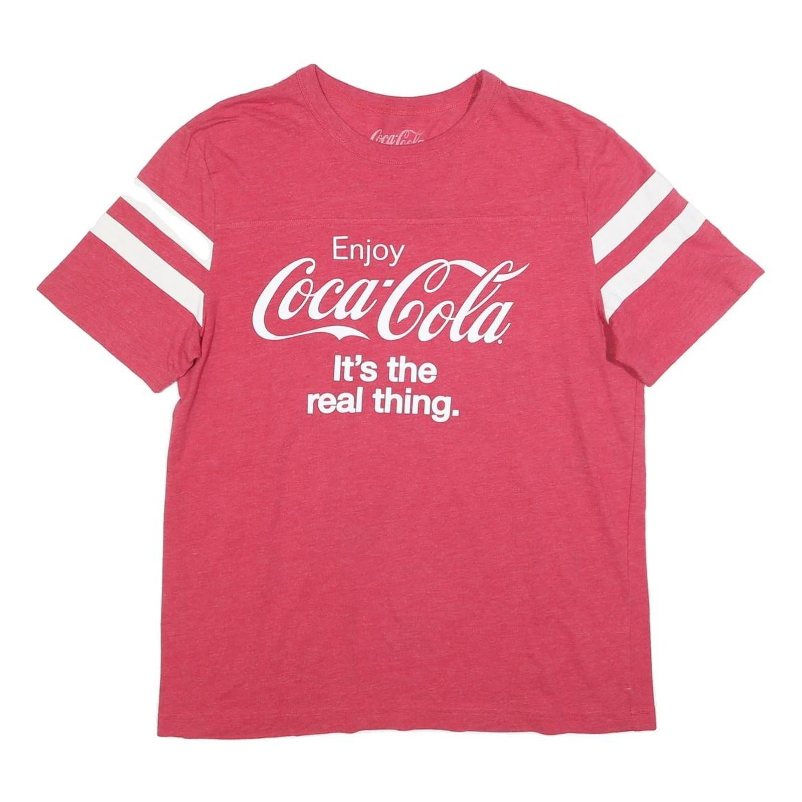 COCA COLA Mens Red Short Sleeve Crew Neck Graphic T-Shirt L Refurbished - N/A refurbished available on Cerqular