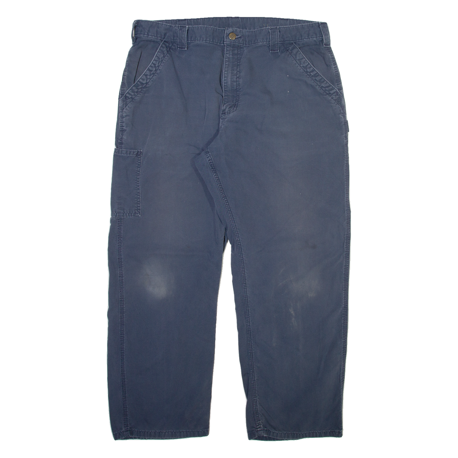 CARHARTT Carpenter Mens Trousers Blue Relaxed Straight W38 L30 Refurbished - N/A refurbished available on Cerqular